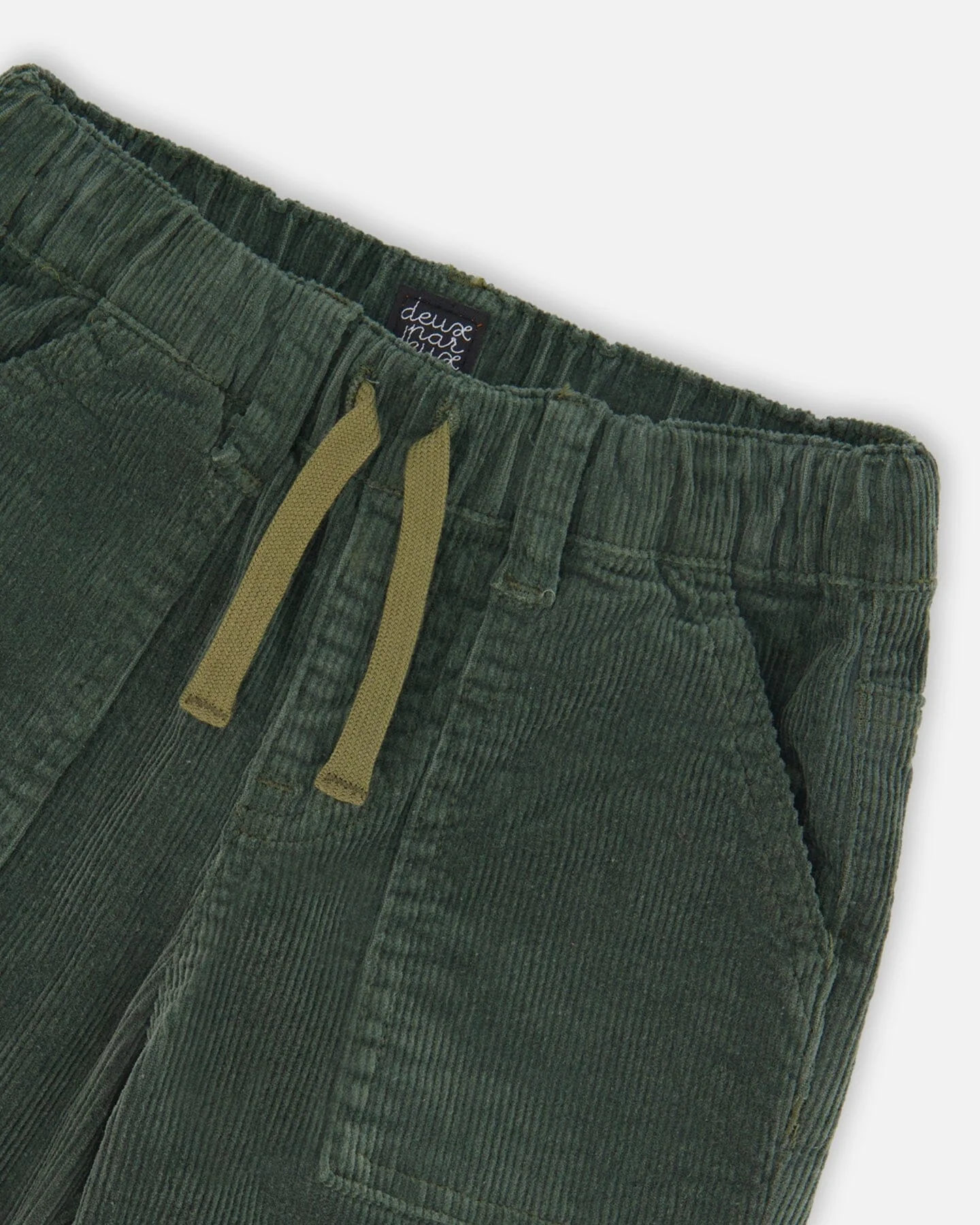 Stretch Corduroy Jogger Pants Forest Green - Image 5