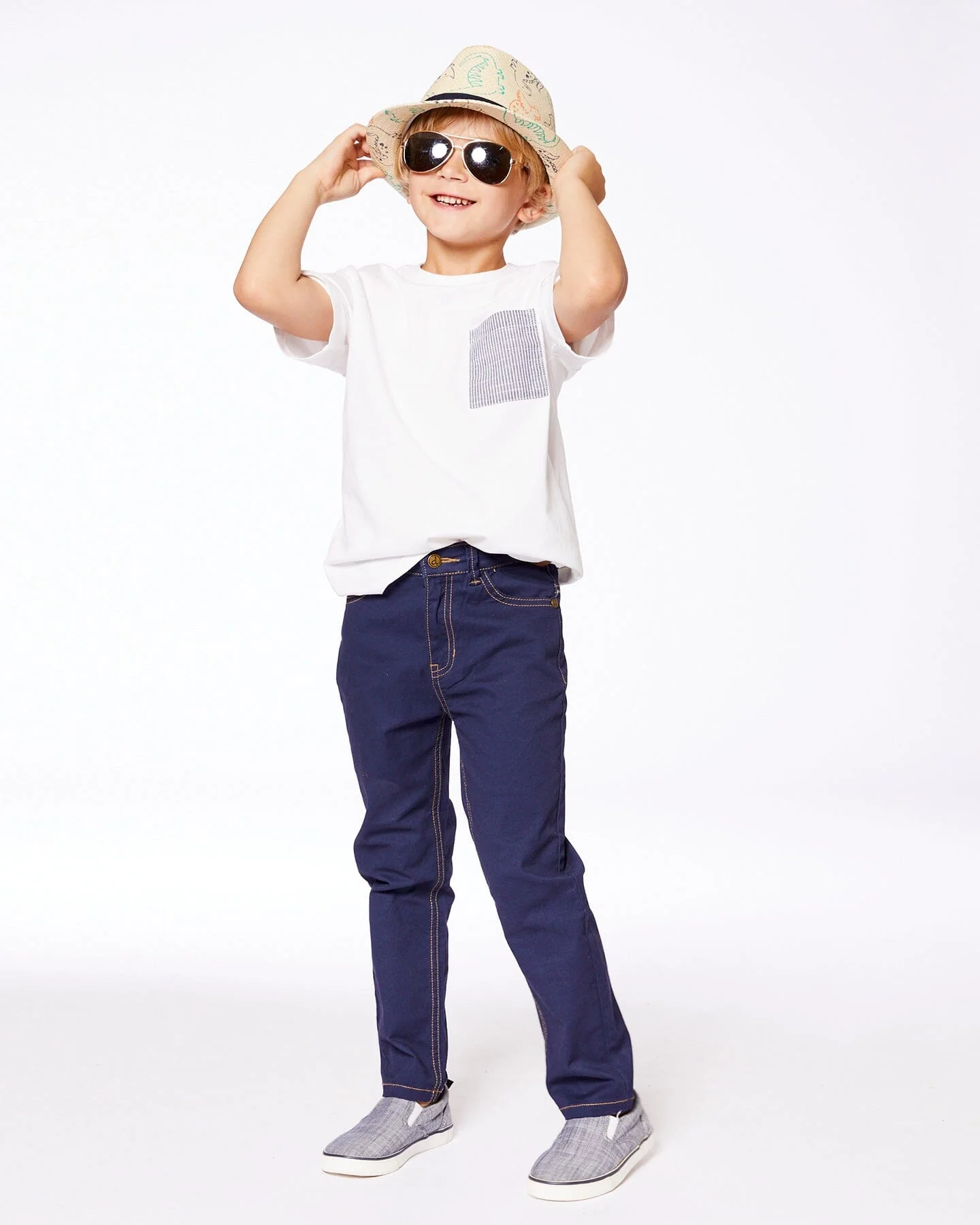 Stretch Twill Pants Navy Blue - Image 2