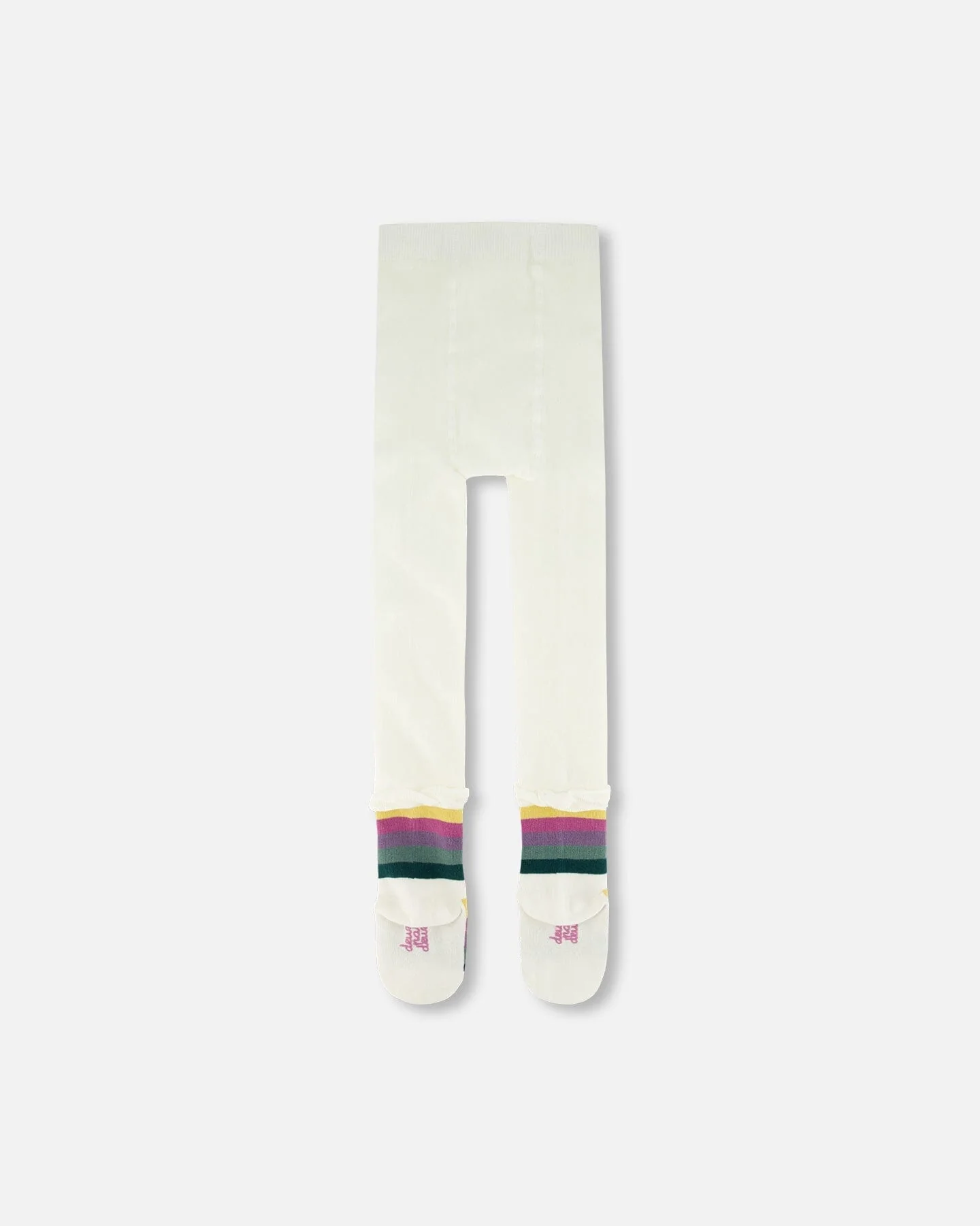 Striped Footed Knit Tights Off-White - Image 3
