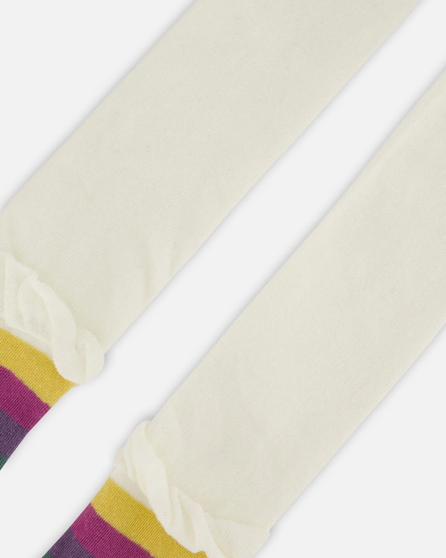 Striped Footed Knit Tights Off-White - Image 4