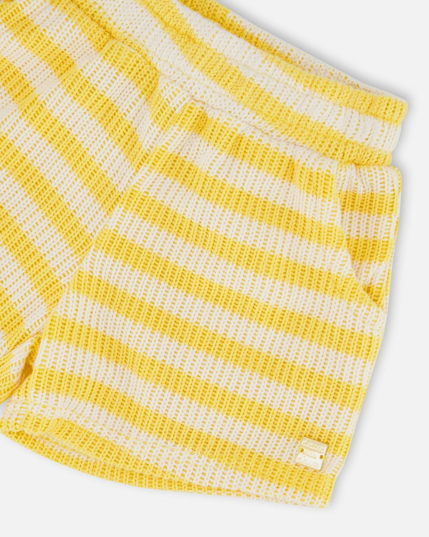 Striped Shorts Yellow And White - Image 5