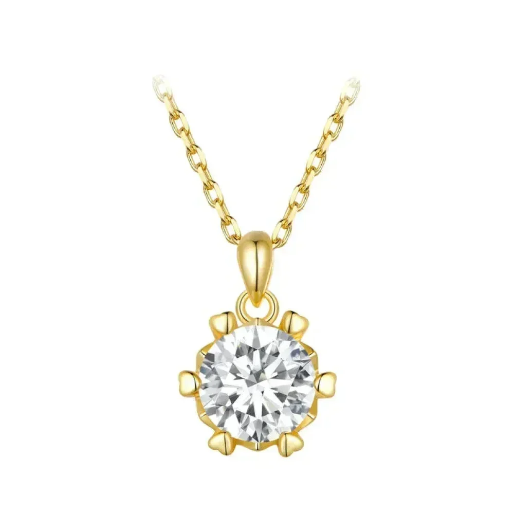 Stunning 1 Carat Moissanite Pendant Necklace | 925 Sterling Silver | Wedding & Bridal Fine Jewelry - Image 9