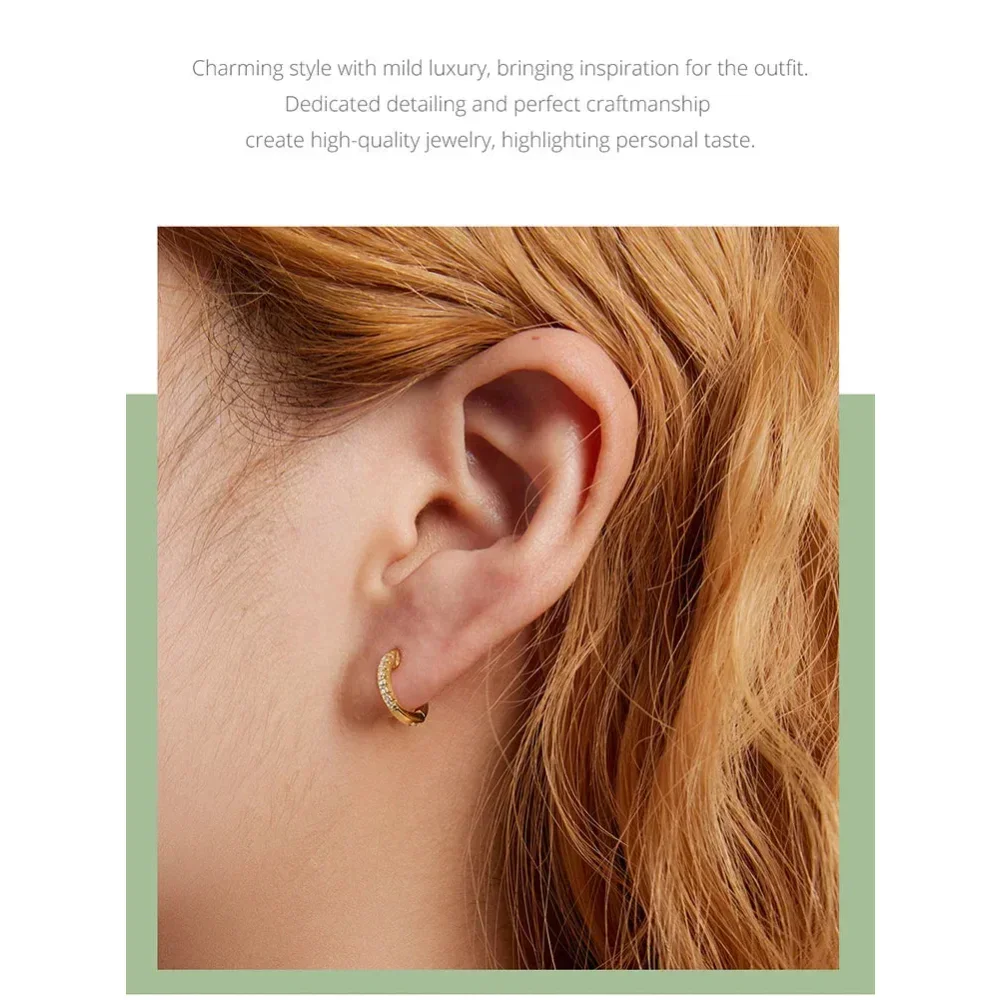 Stunning 925 Sterling Silver Small Hoop Earrings - Chic And Timeless - Image 4
