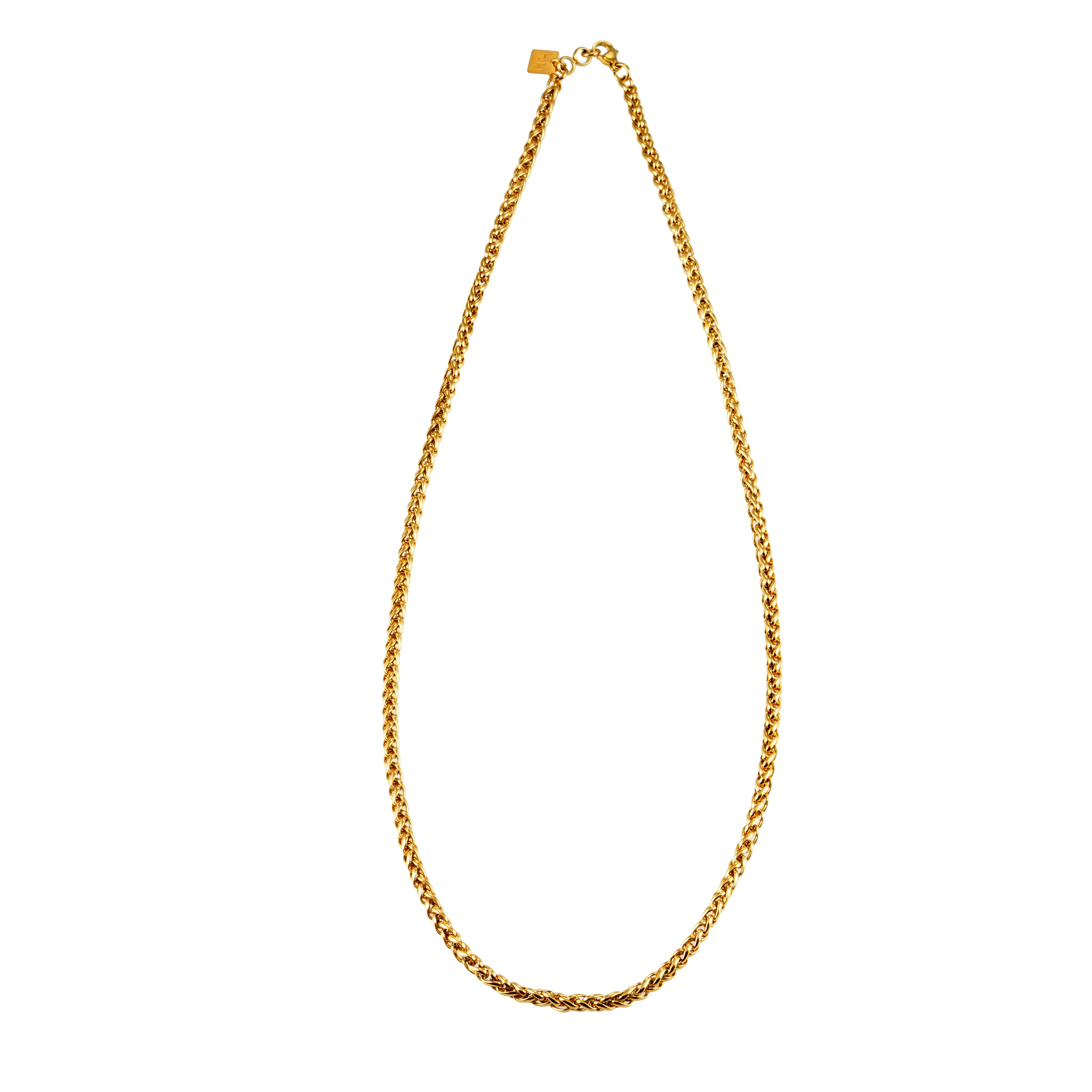 ACTON Gold: Mid Width Byzantine Chain Necklace. - Image 3