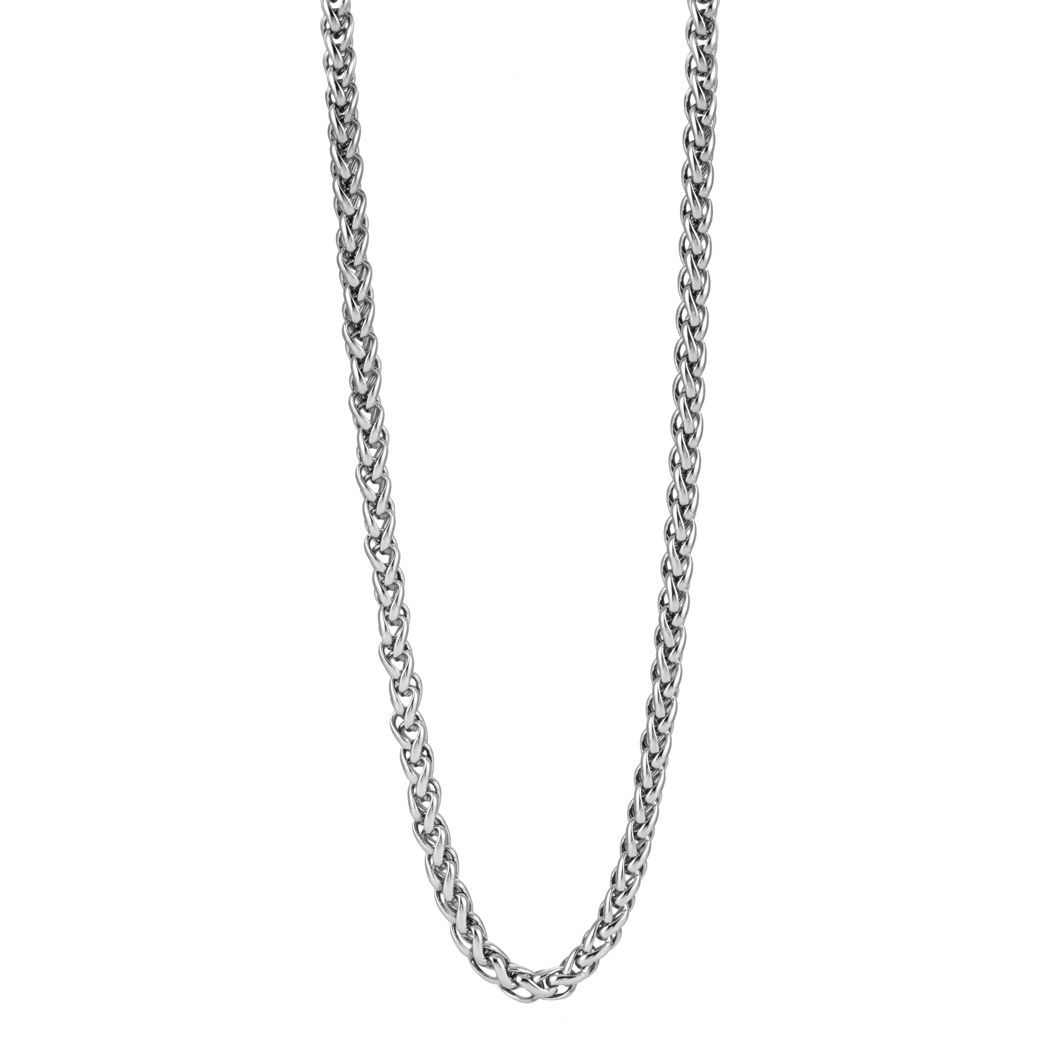 Style ALDGATE: Bold Elegance - Chunky Mid-Width Byzantine Chain Necklace in Silver. - Image 2