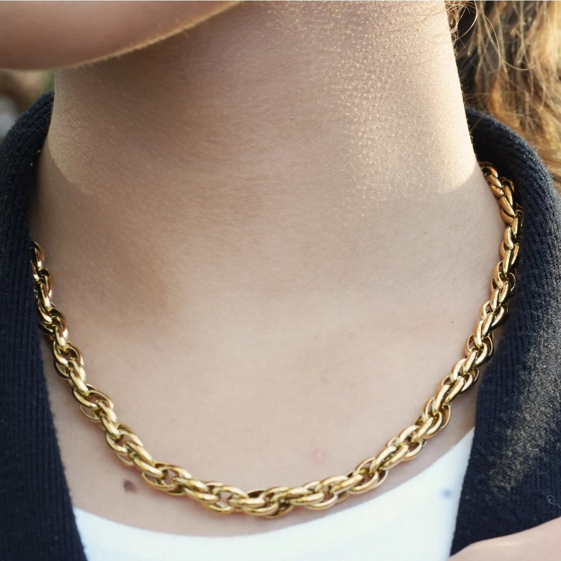 Style ISLINGTON: Chunky Intricate Multi-Link Chain Necklace - Image 2