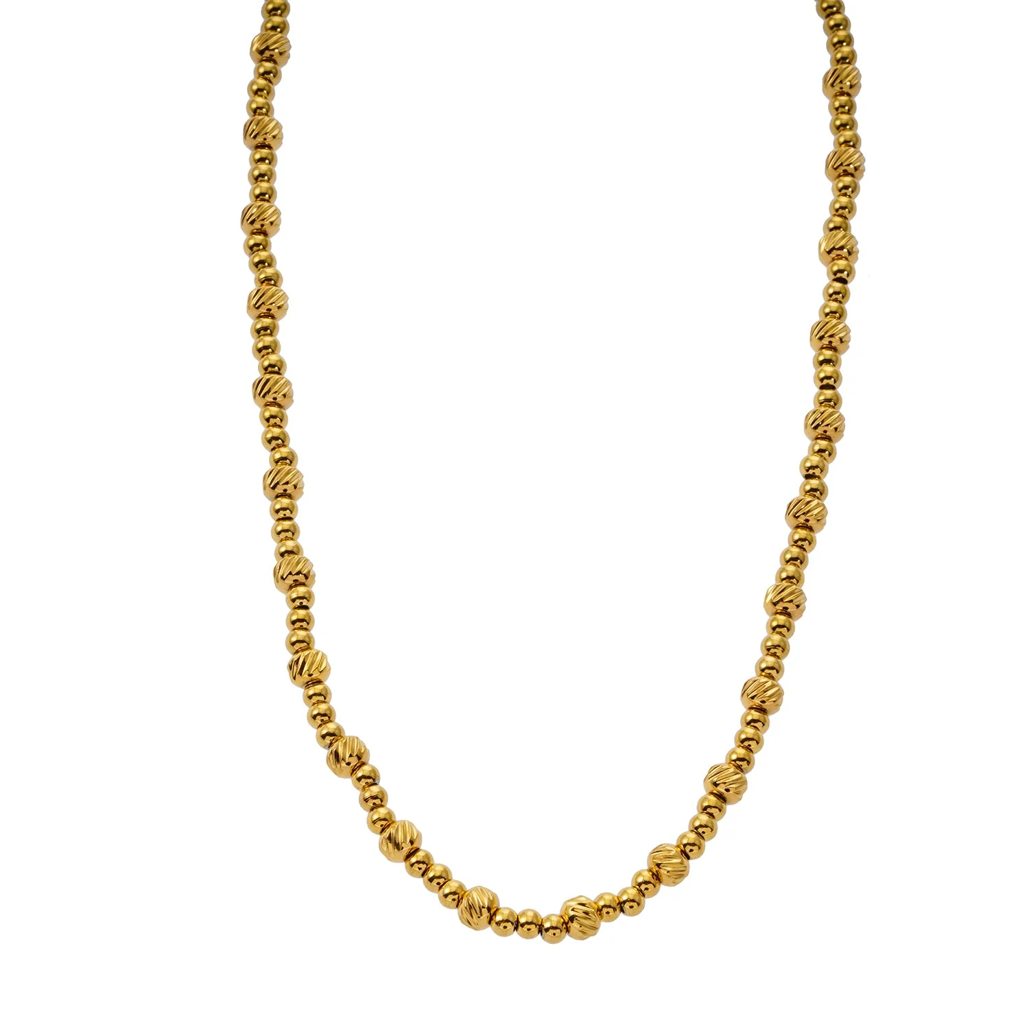 Style MILLIE: Twin-Bead Fusion Gold Chain Necklace - Image 7