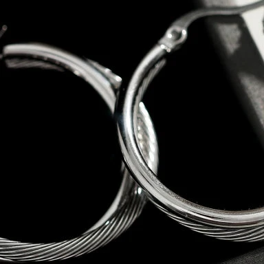 Style SAJAN: Double Hoop Silver Earrings - Image 11