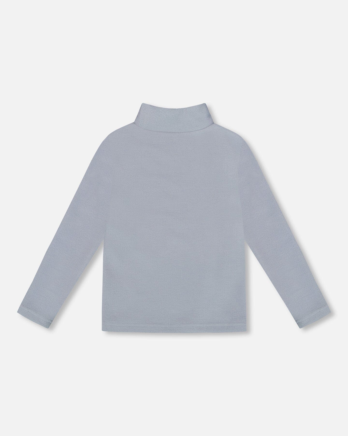 Super Soft Ribbed Mock Neck Top Blue Gray - Image 3
