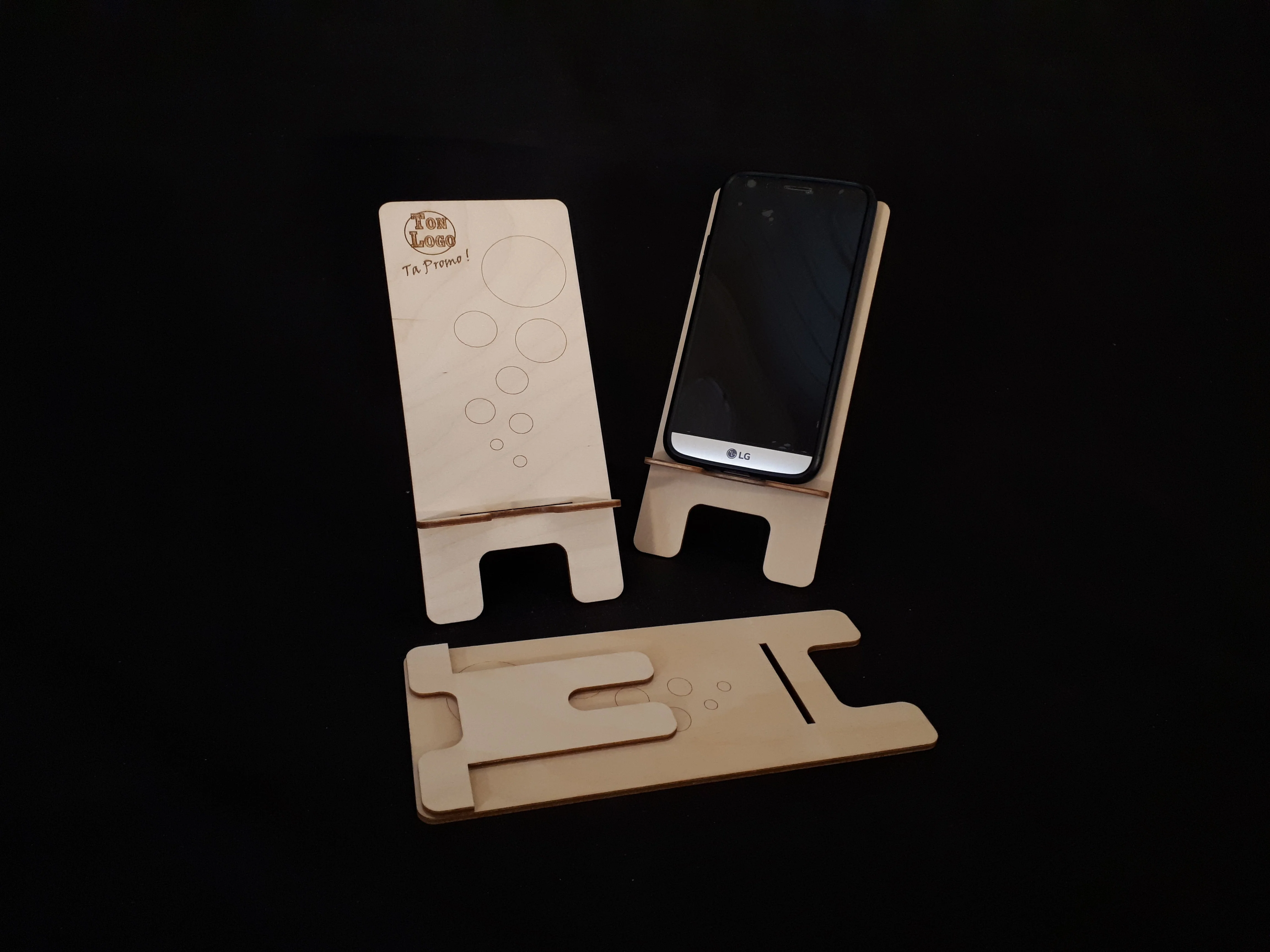 Support en bois pour cellulaire le “D-Poser” - Image 4