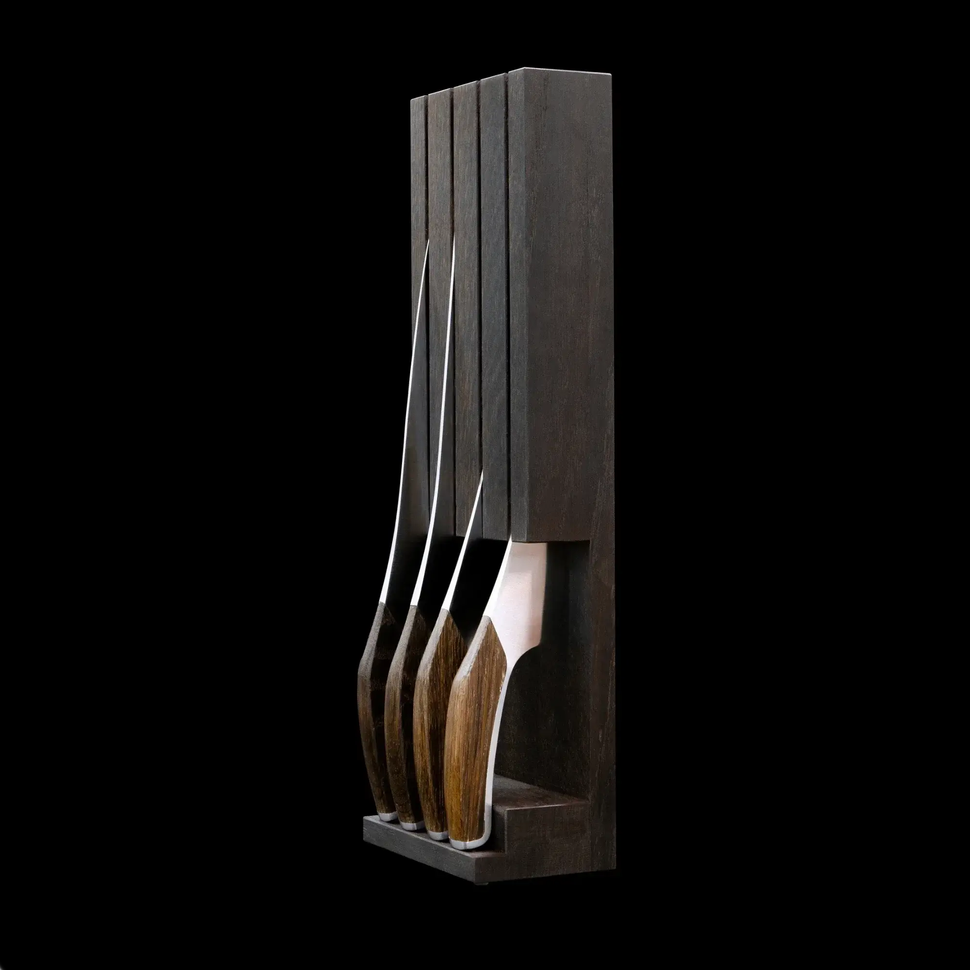 SYNCHROS | 4 piece bundle with Oak-wood Knife holder - Image 6