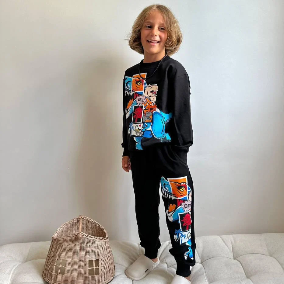 T-Rex Square Boys Joggers Set - Image 2