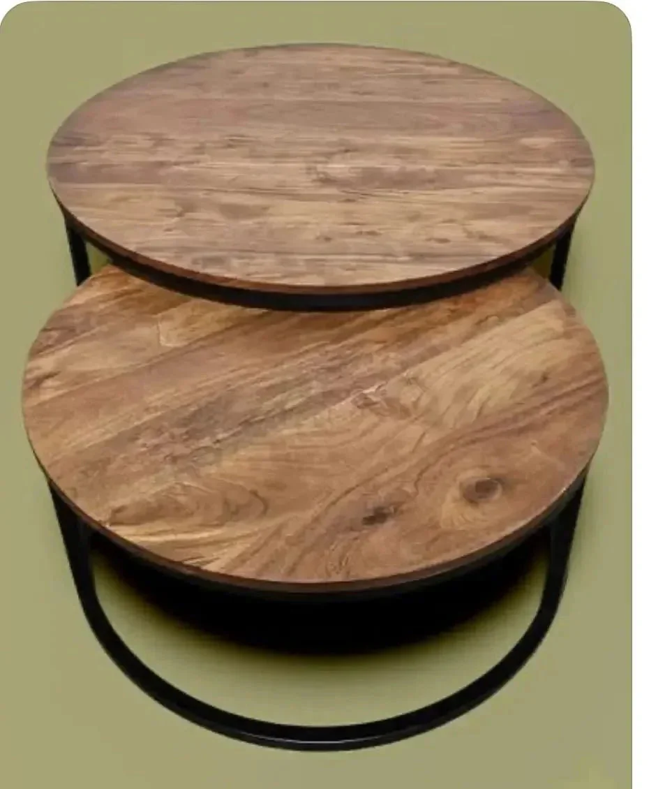 Tables à Café gigogne en bois d'Acacia (Naturel) - Image 7