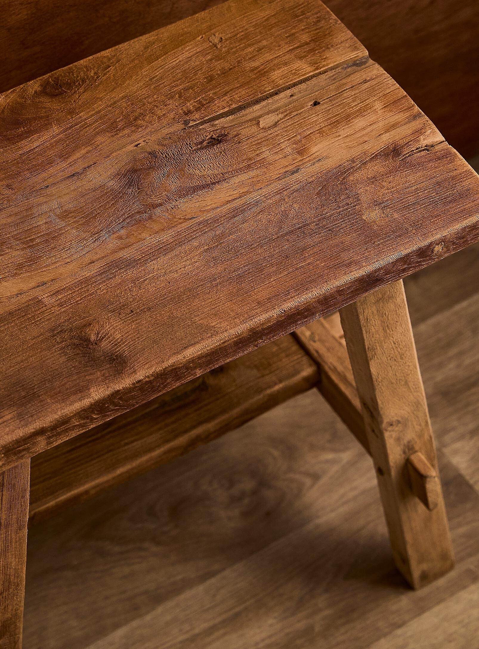Tabouret vintage en teck - Image 3