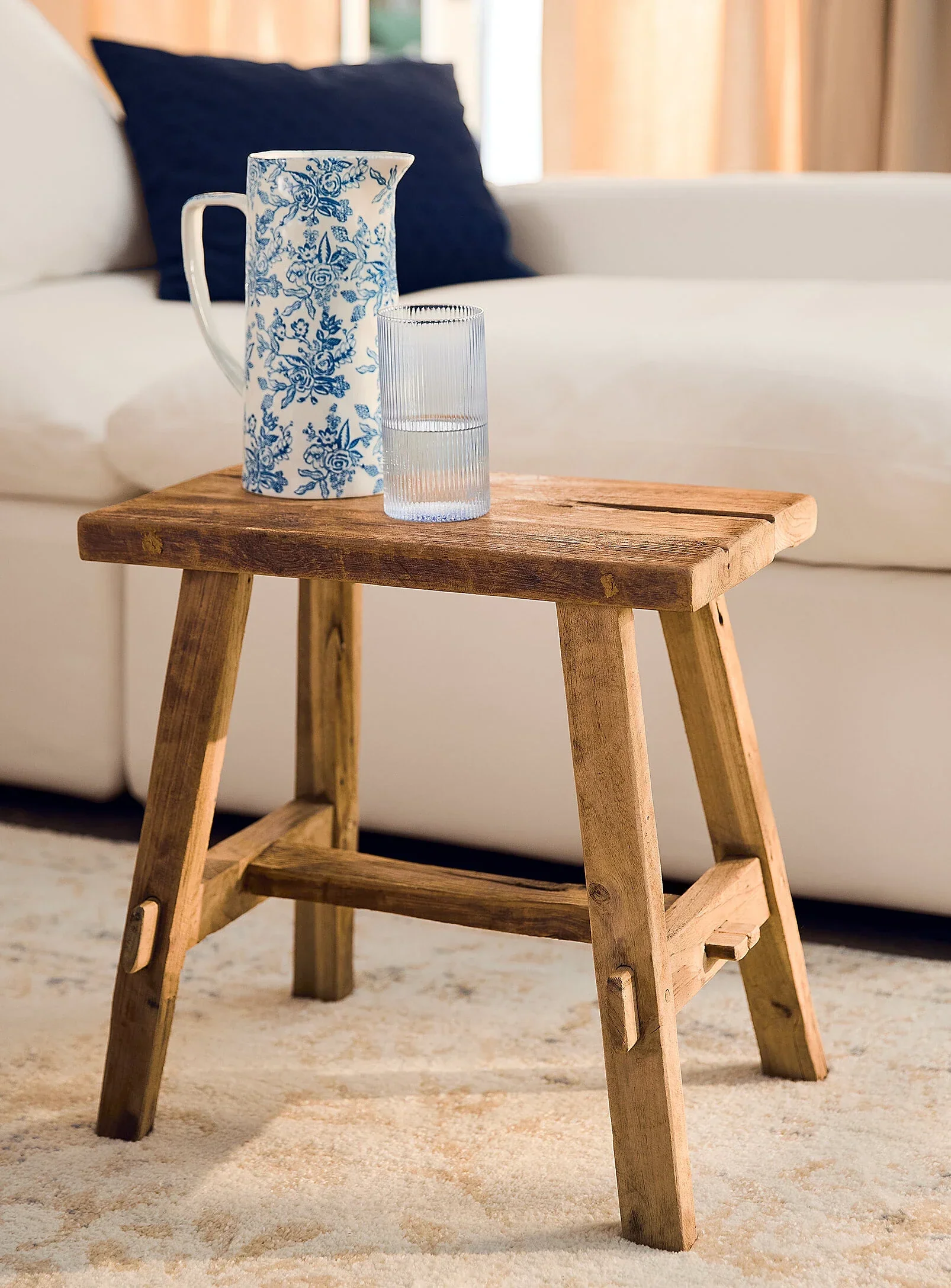 Tabouret vintage en teck - Image 4