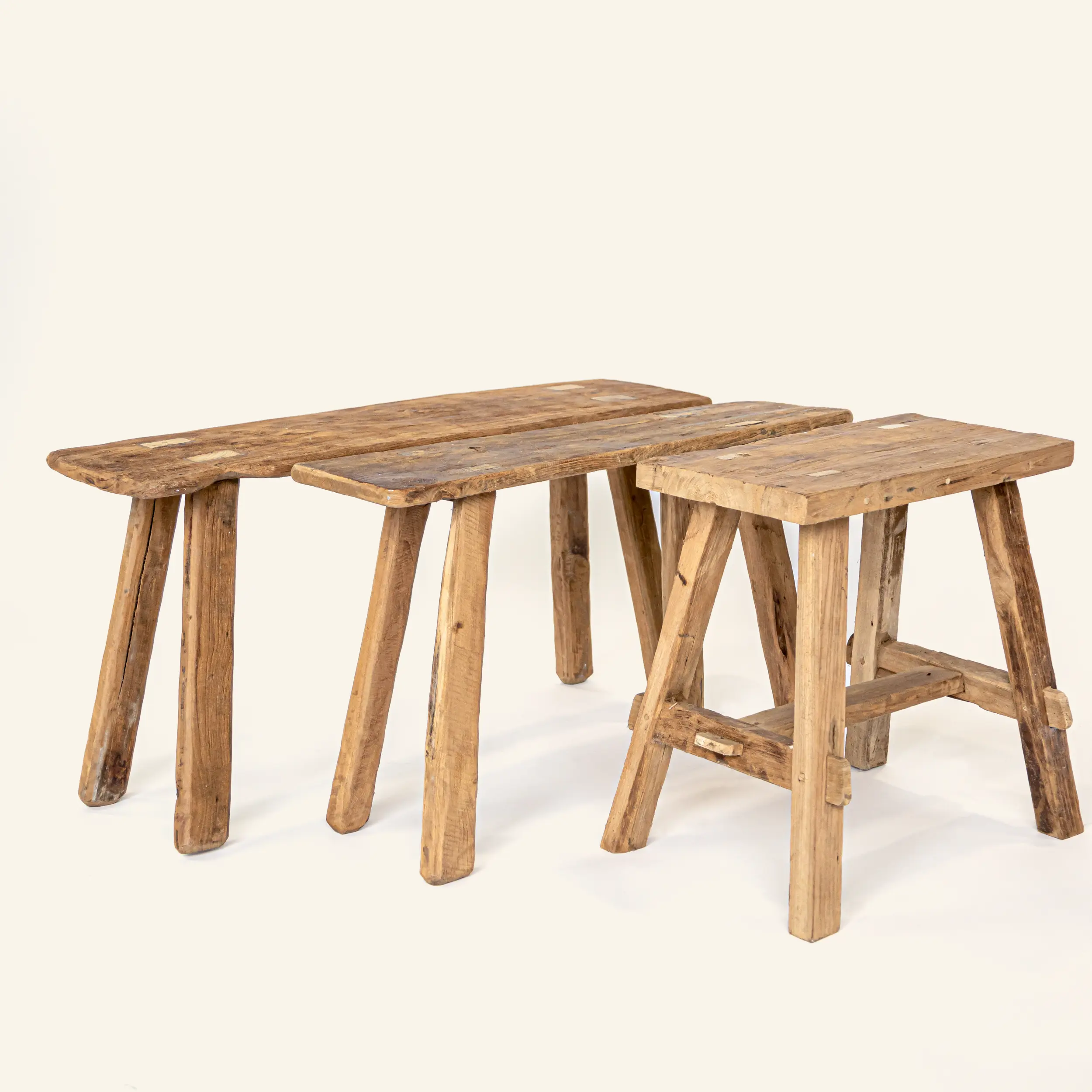 Tabouret vintage en teck - Image 8