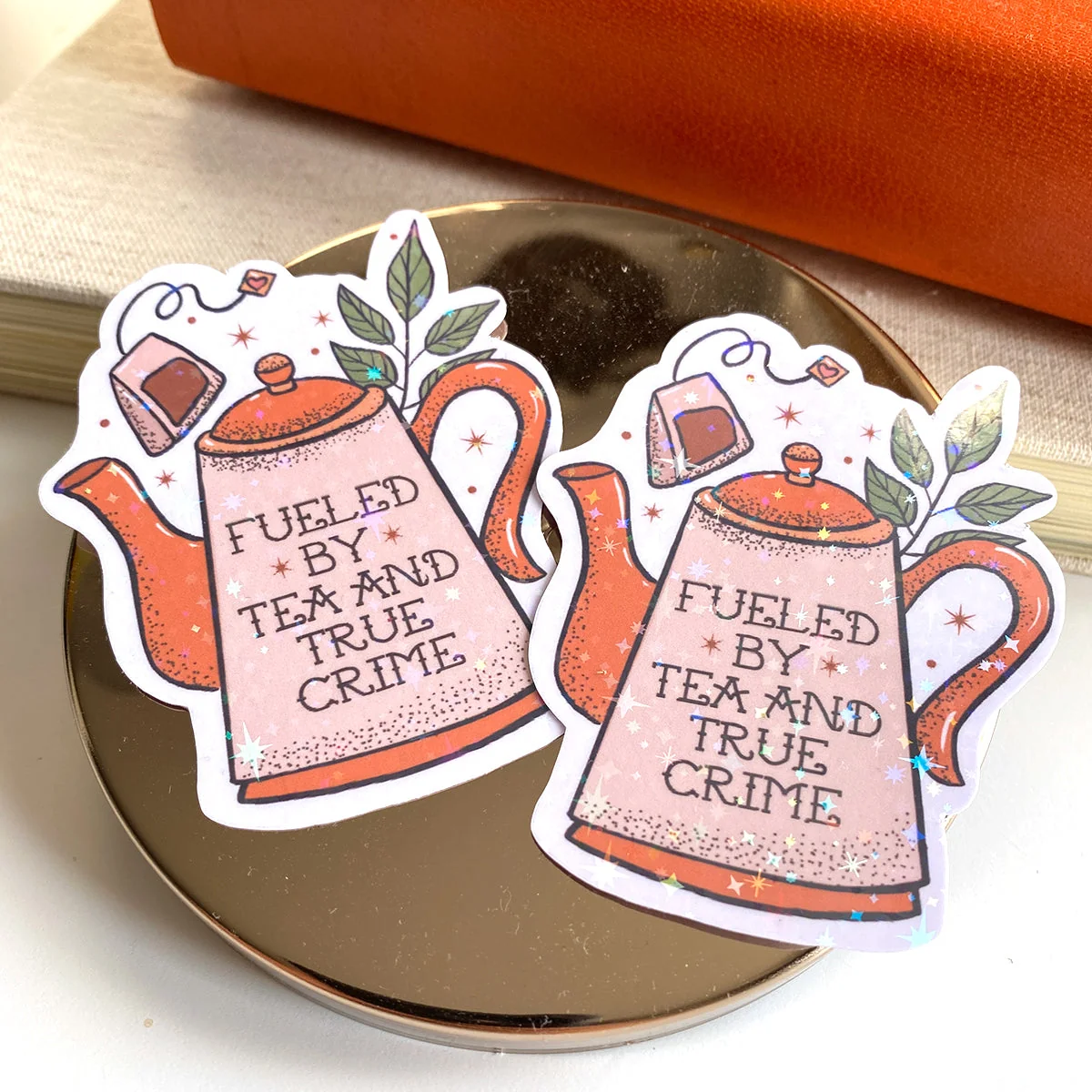 Tea and True Crime Sticker - Image 3