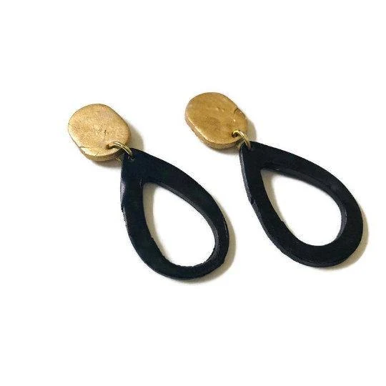 Teardrop Drop Dangle Earrings in Multiple Colors- "Sandy" - Image 3
