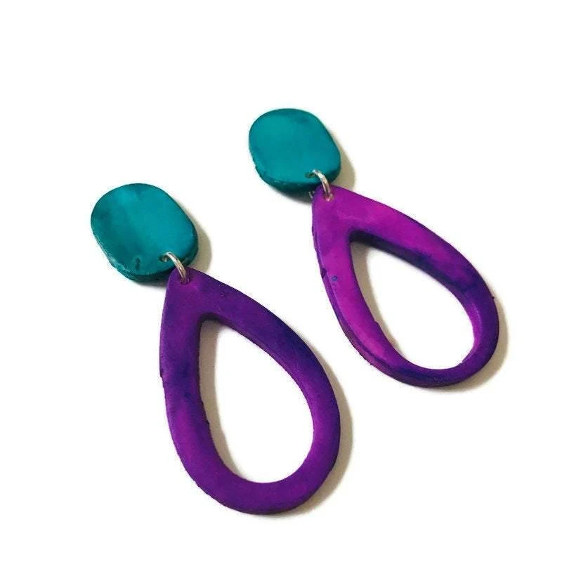 Teardrop Drop Dangle Earrings in Multiple Colors- "Sandy" - Image 5