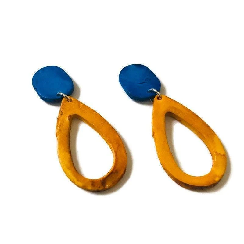 Teardrop Drop Dangle Earrings in Multiple Colors- "Sandy" - Image 6