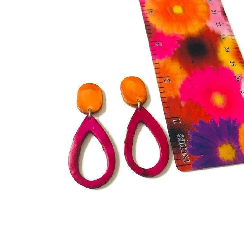 Teardrop Drop Dangle Earrings in Multiple Colors- "Sandy" - Image 7
