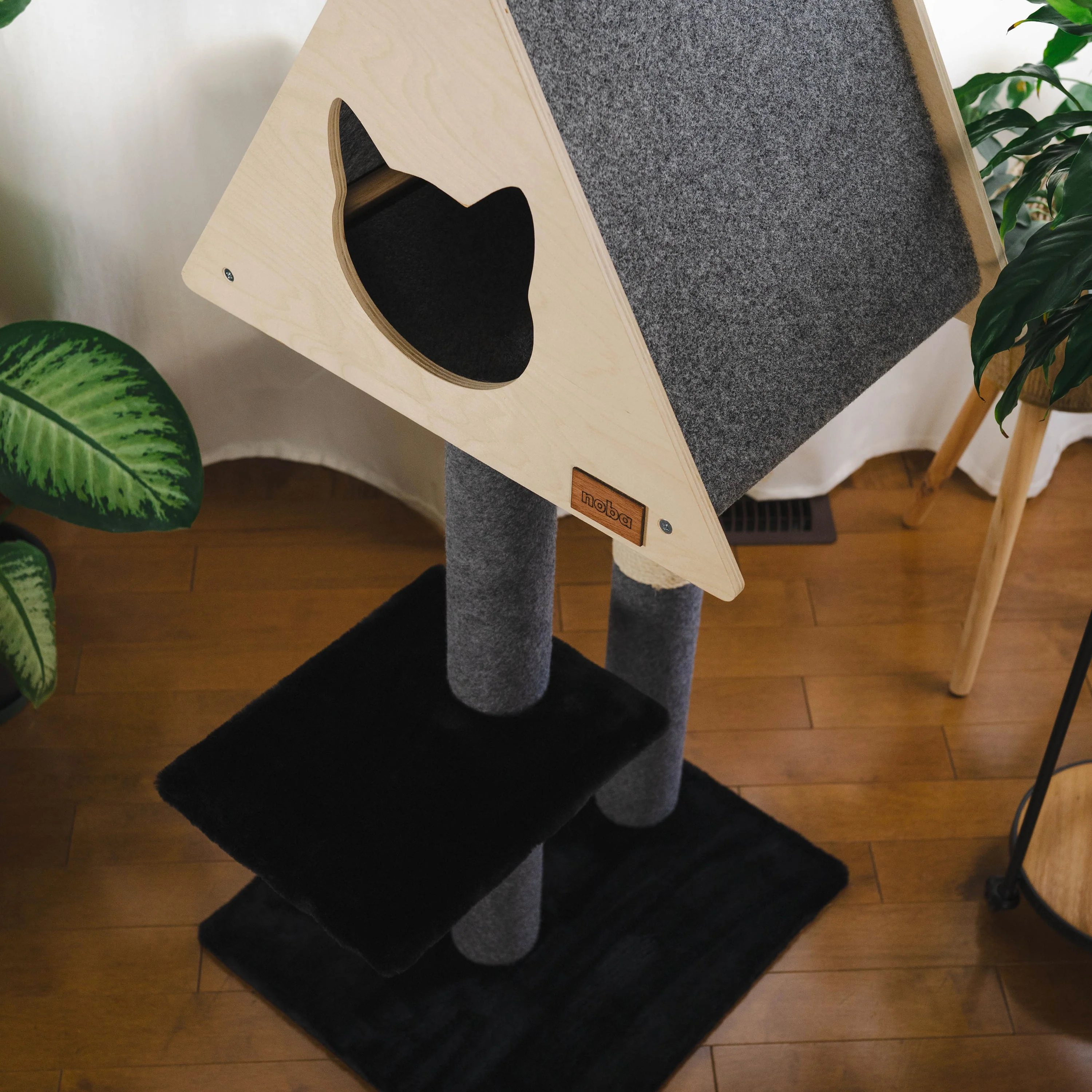 Teepee Hideout - Deluxe 2-Level Cat Tree - Image 10