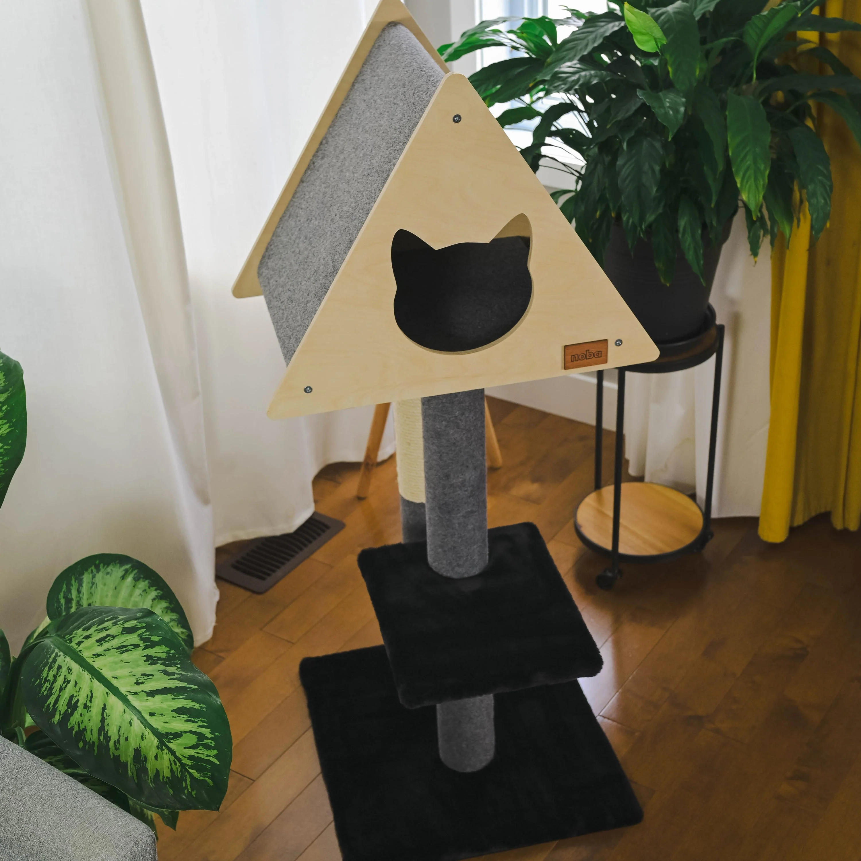 Teepee Hideout - Deluxe 2-Level Cat Tree - Image 11
