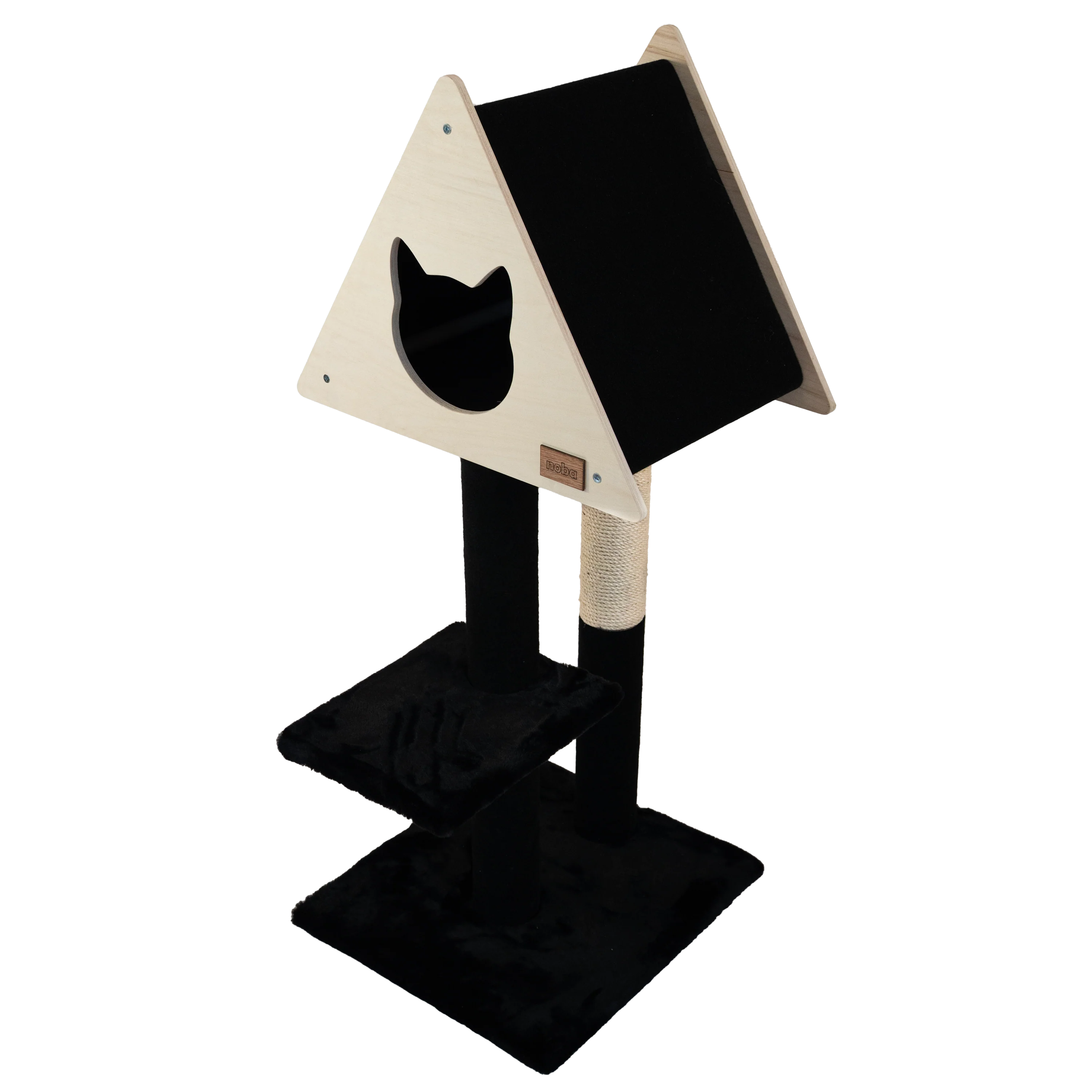 Teepee Hideout - Deluxe 2-Level Cat Tree - Image 3