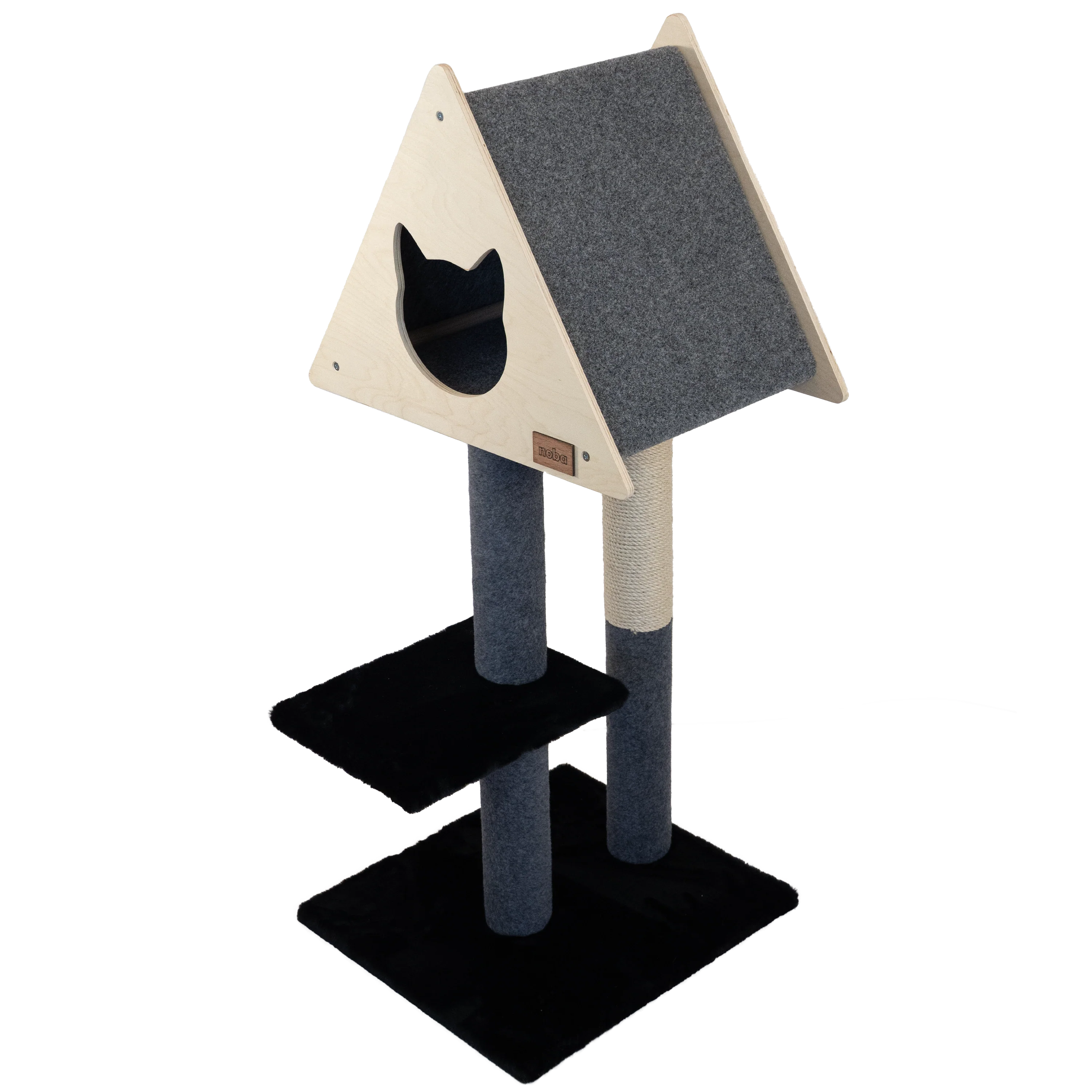 Teepee Hideout - Deluxe 2-Level Cat Tree - Image 4