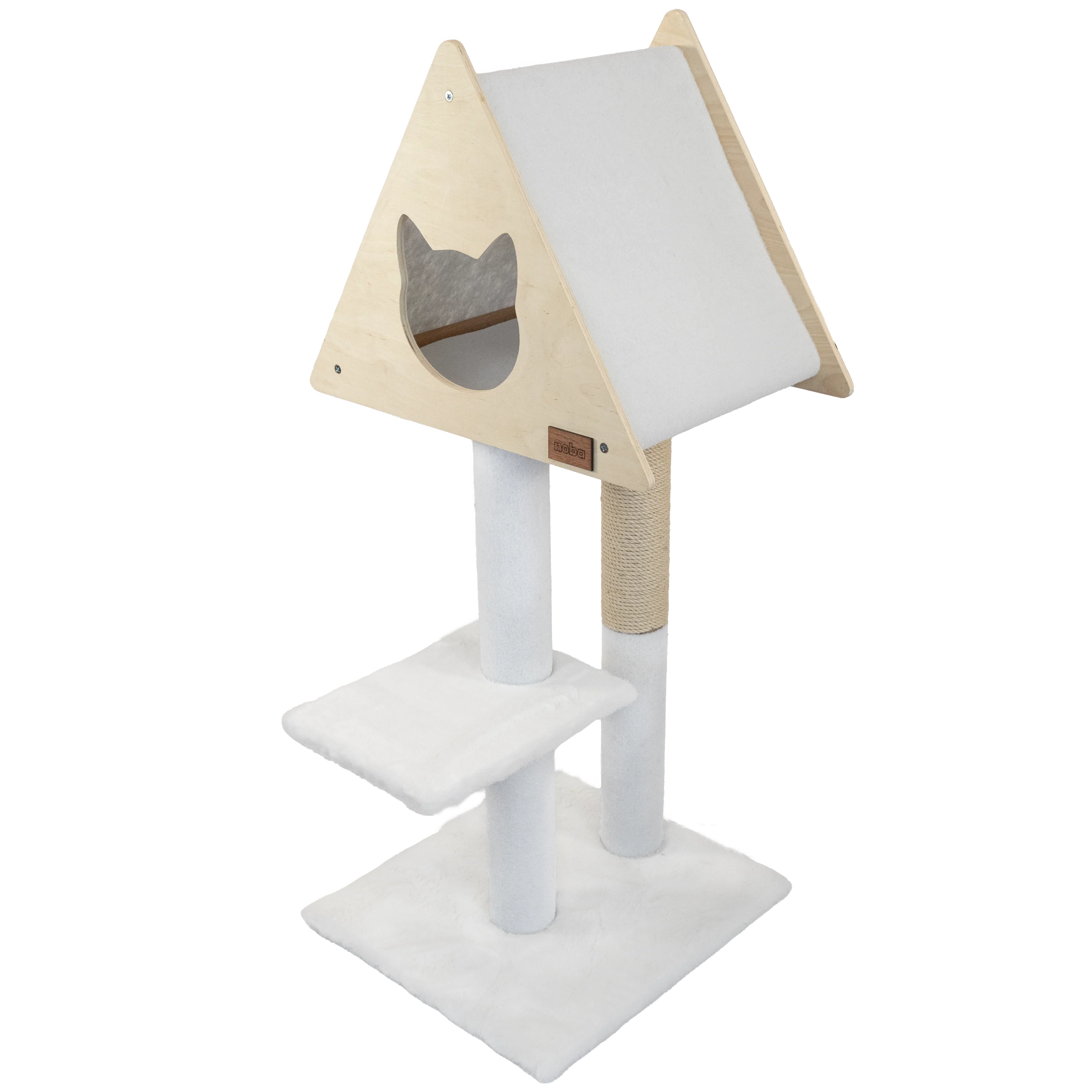 Teepee Hideout - Deluxe 2-Level Cat Tree - Image 5