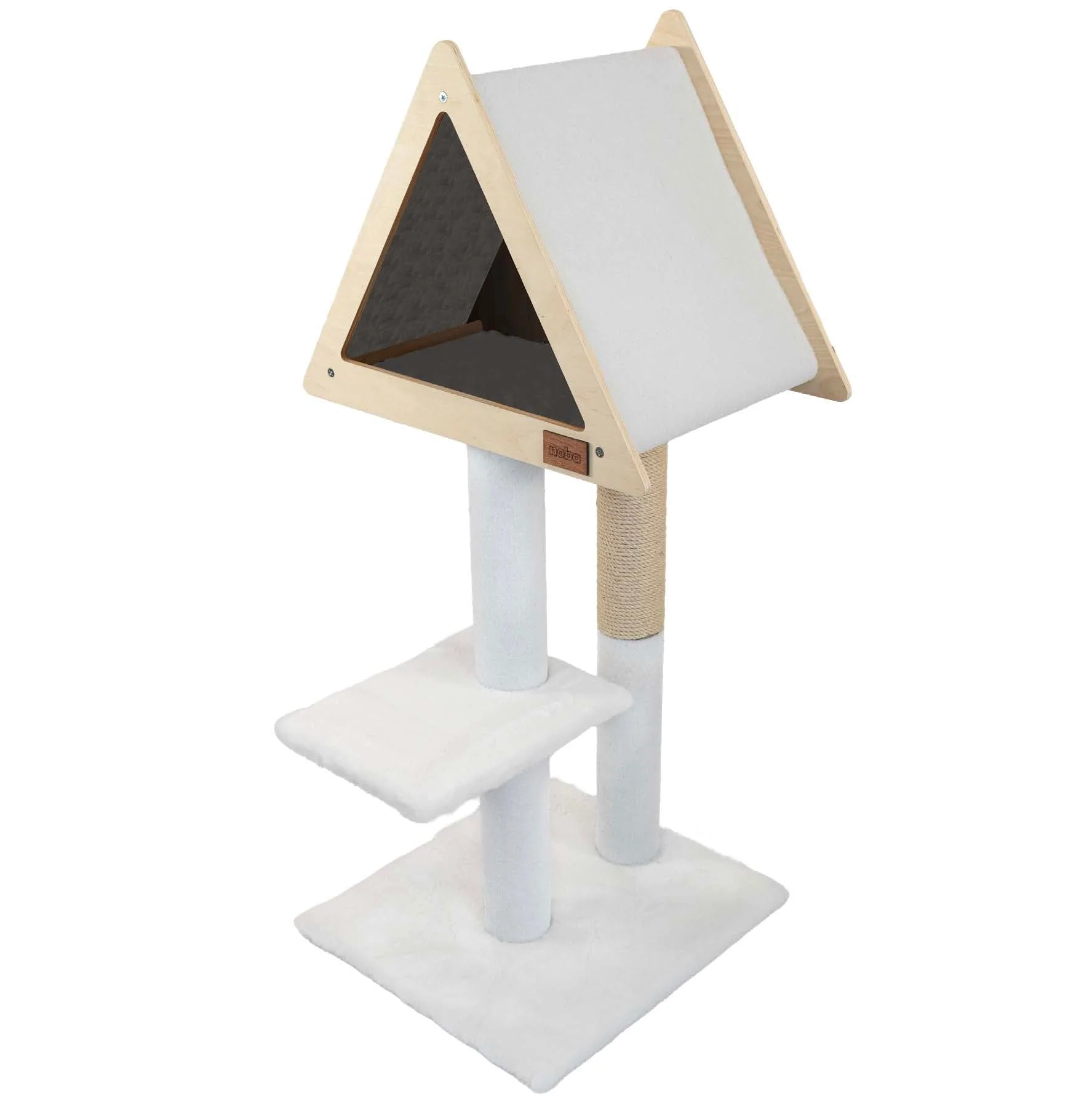 Teepee Hideout - Deluxe 2-Level Cat Tree - Image 8