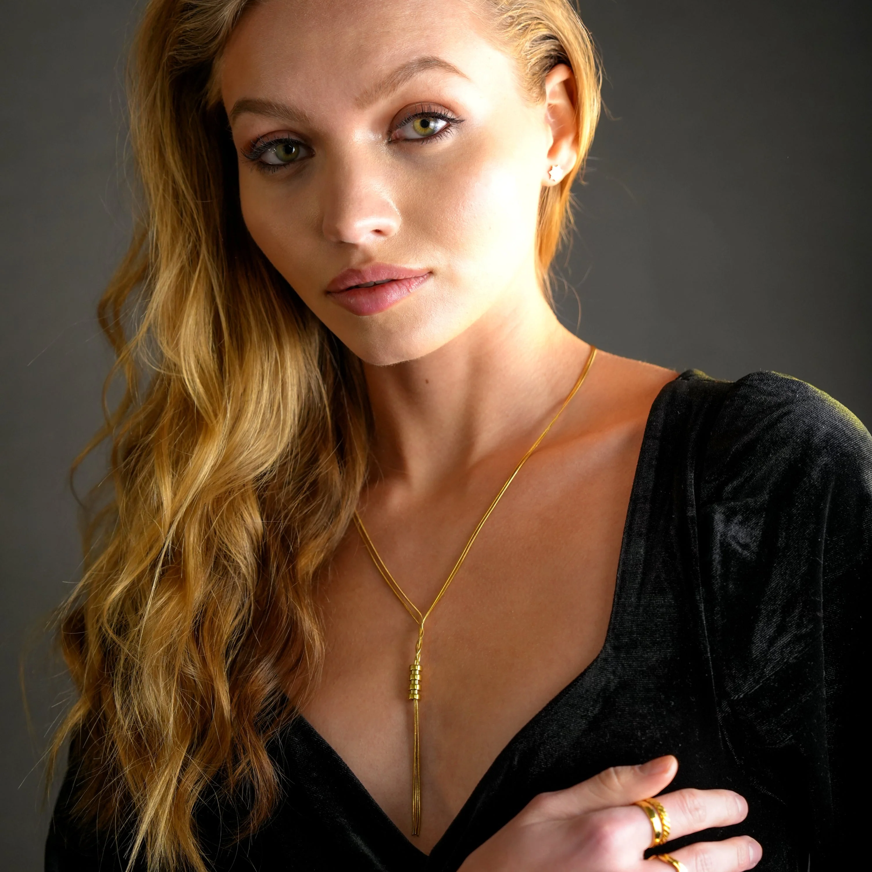 TELMA: Lariat Style Multi Stranded Necklace. - Image 2