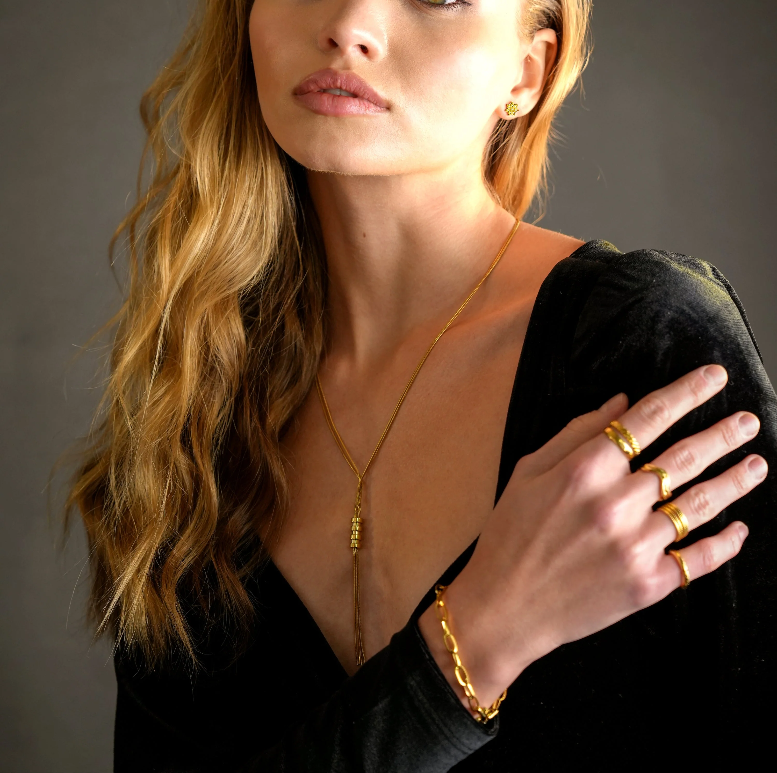 TELMA: Lariat Style Multi Stranded Necklace. - Image 5