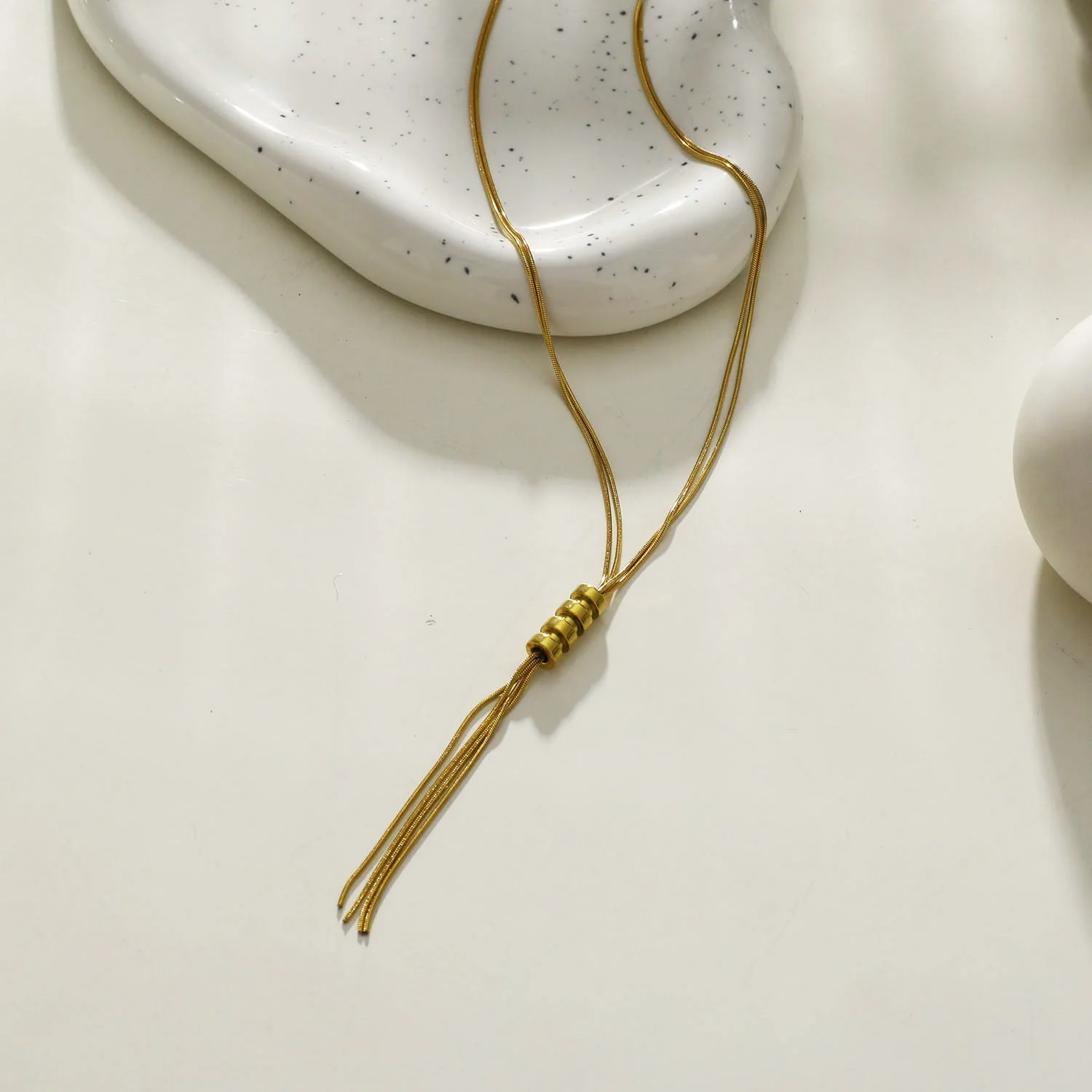 TELMA: Lariat Style Multi Stranded Necklace. - Image 7