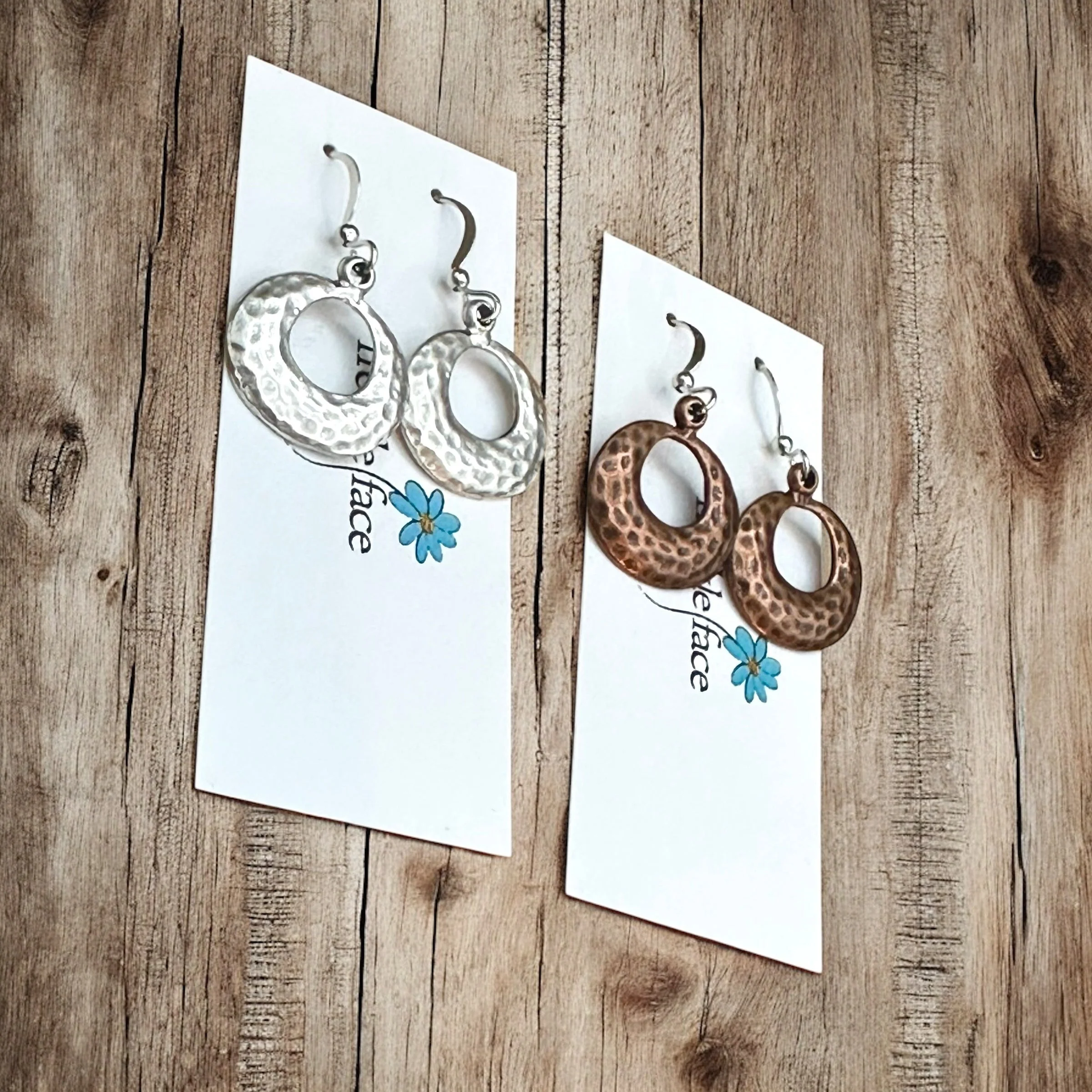 Textured Hoop Earrings - Image 2