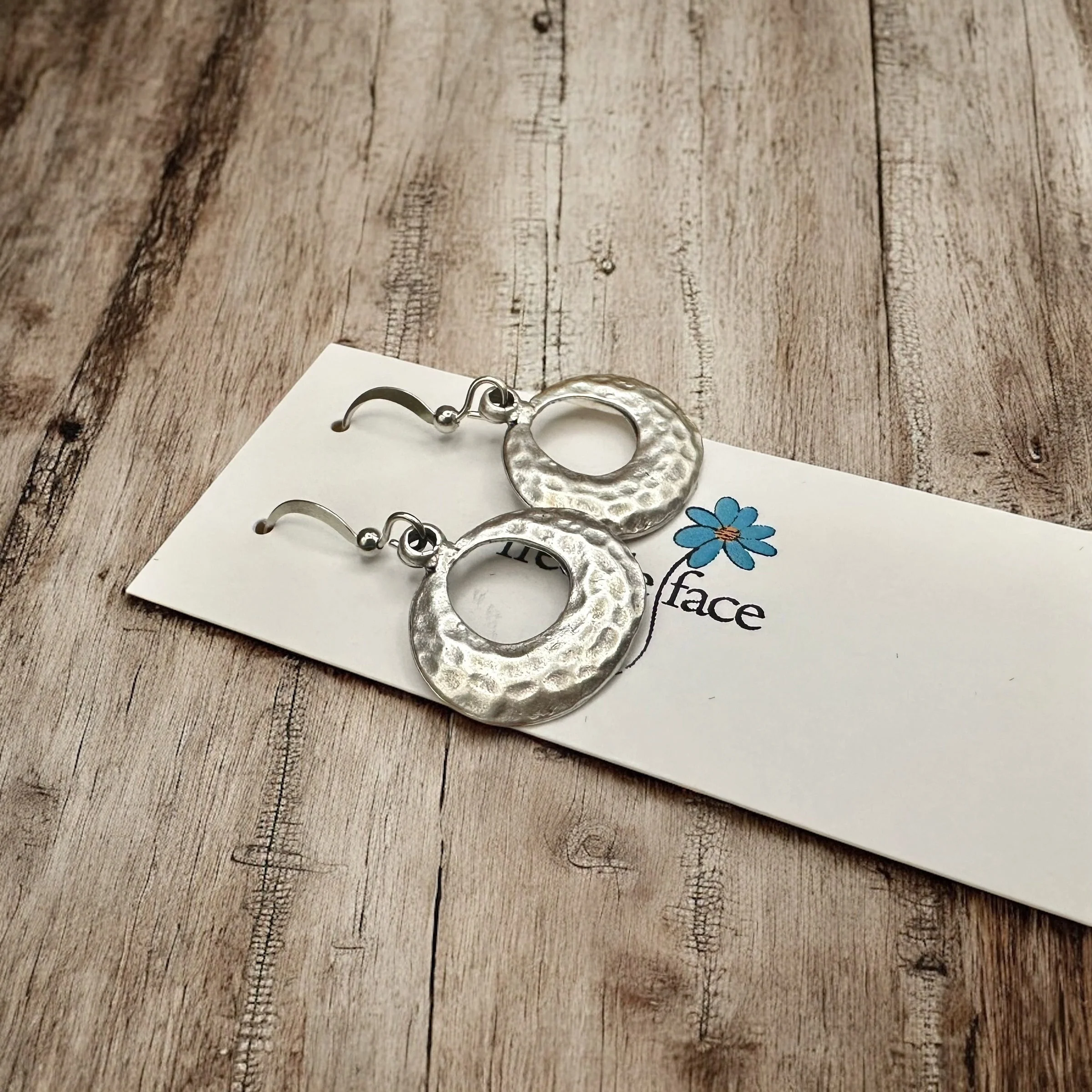 Textured Hoop Earrings - Image 3