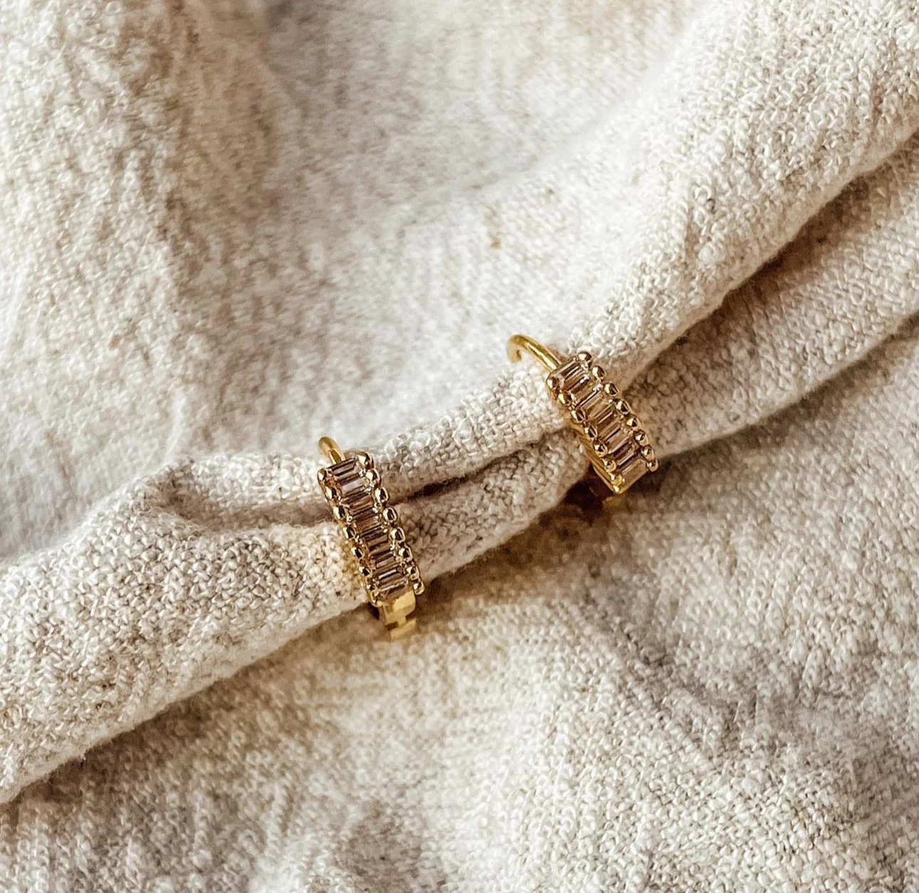 The Gracie CZ Huggie Earrings - Image 5