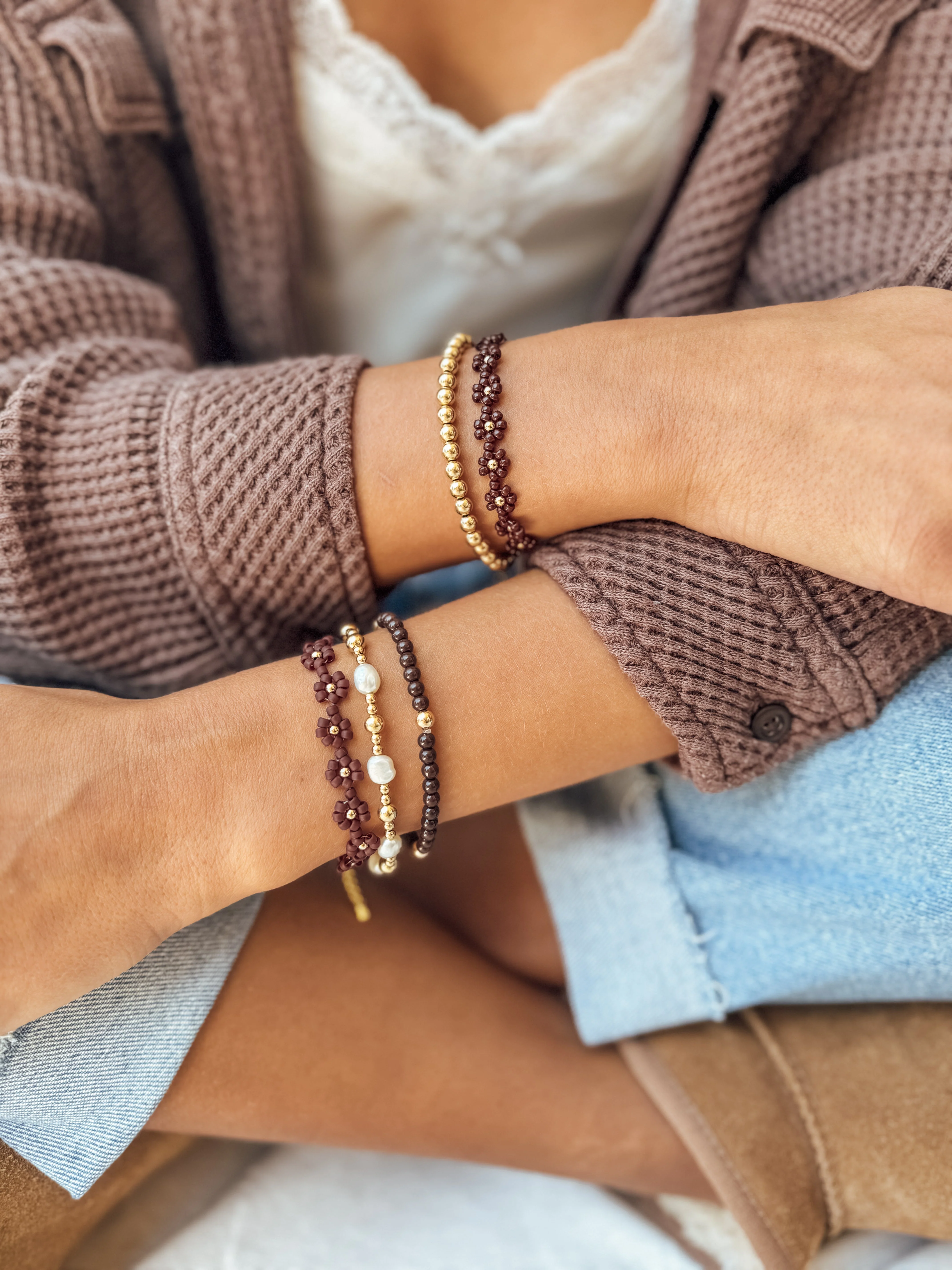 The Merlot Daisy Bracelet & Anklet - Image 5