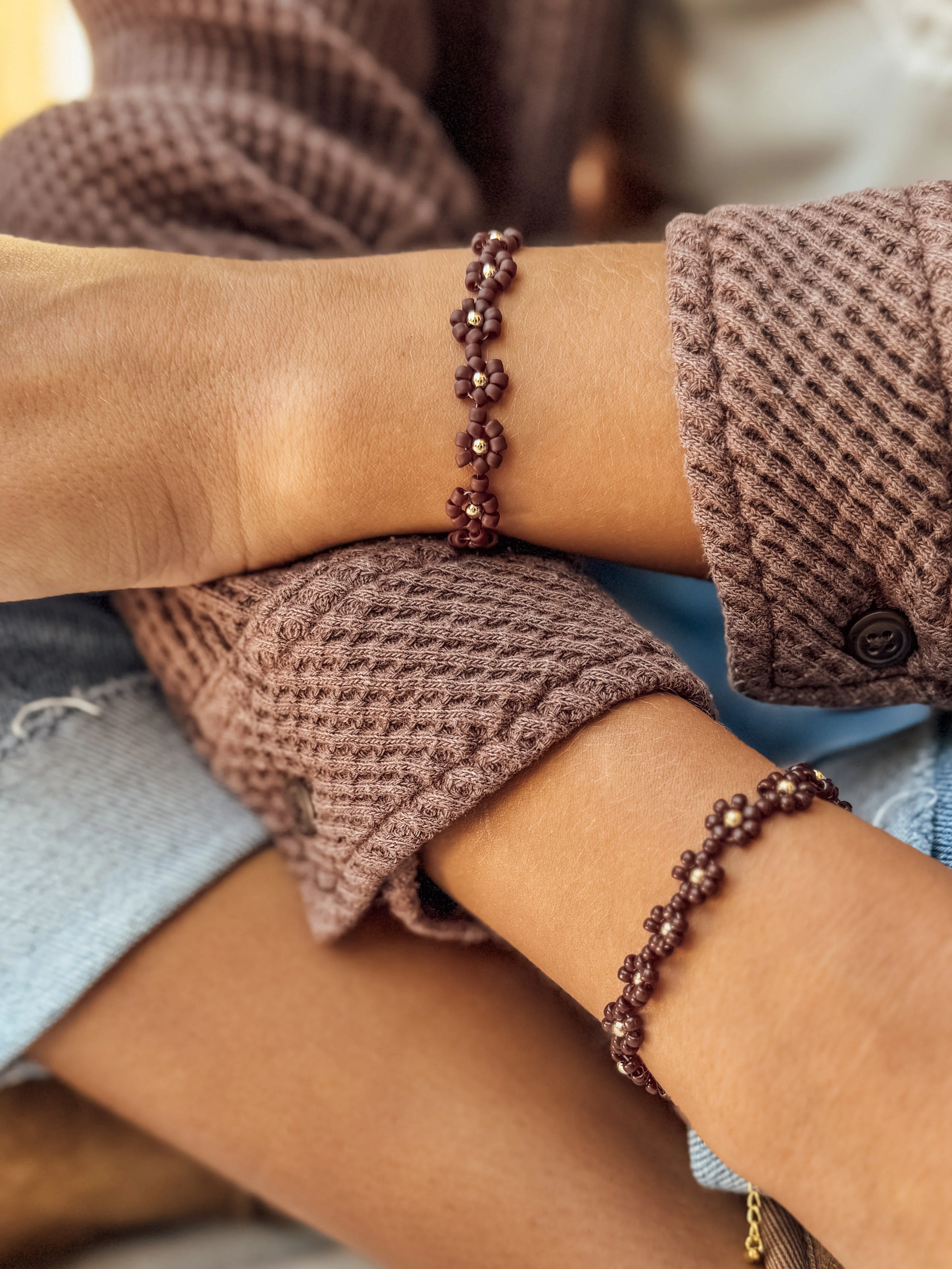 The Merlot Daisy Bracelet & Anklet - Image 8