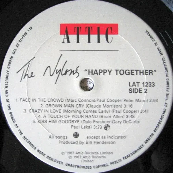The Nylons – Happy Together - 1987 - Image 3