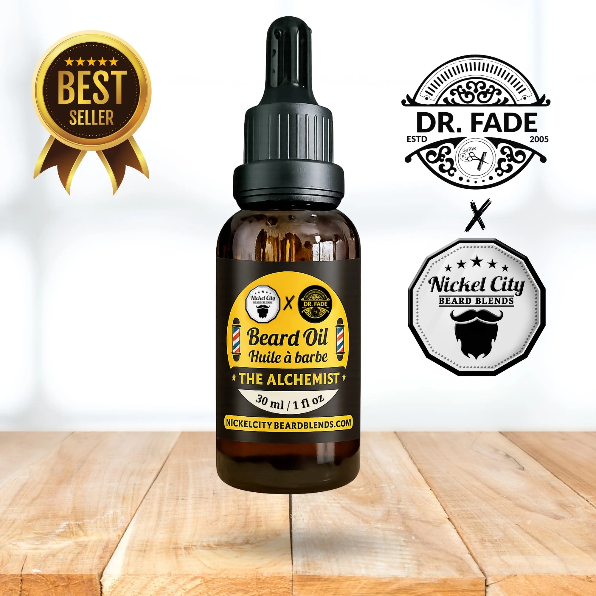 "The Order of Three" Beard Oil Bundle (3-Piece Ritual Set) – The Professor + The Villain + The Alchemist (3x 30ml) | Includes FREE Magnetic Decal | Handcrafted in Canada - Image 4
