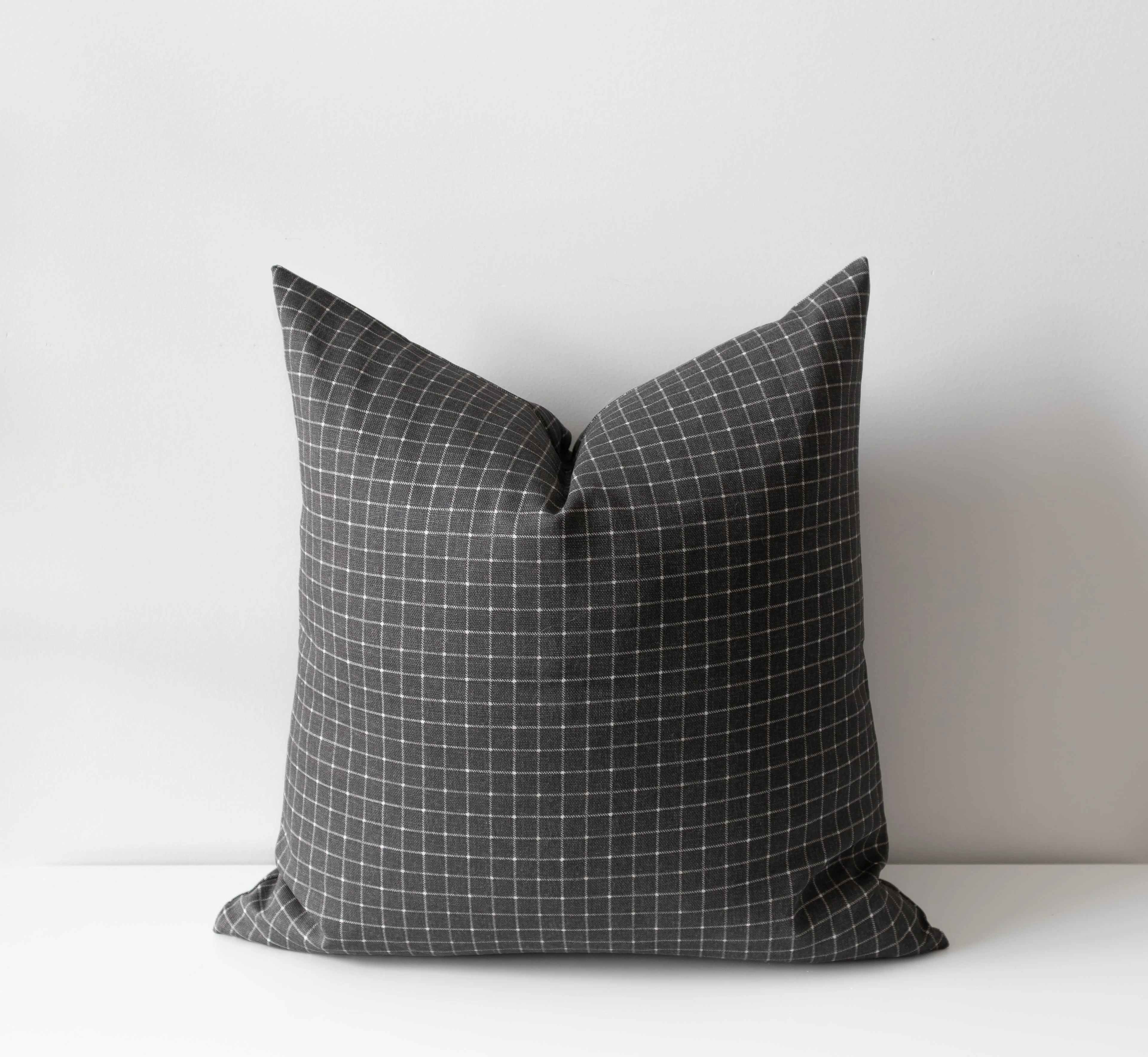 Theron | Grey Gridlock Pillow Cover