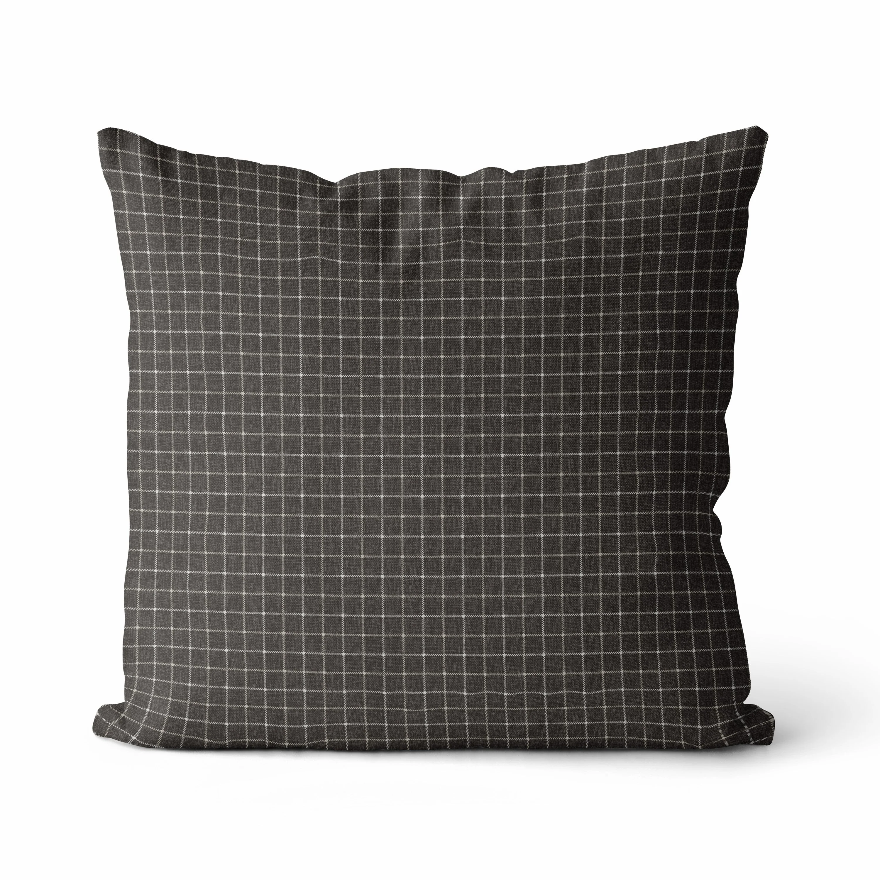 Theron | Grey Gridlock Pillow Cover - Image 3