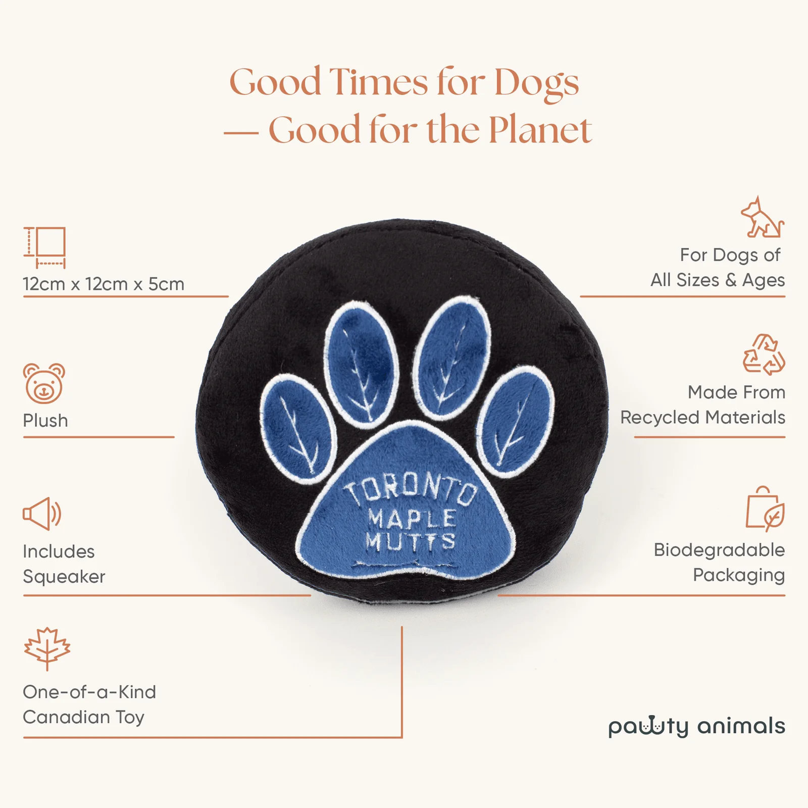 Toronto Maple Mutts Dog Toy - Image 2