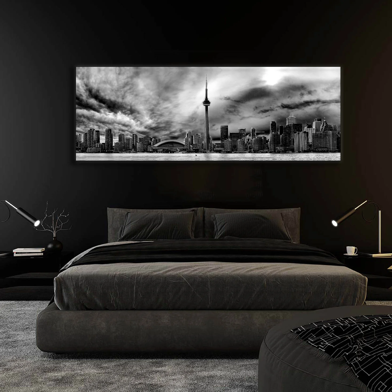 Toronto Ominous Clouds Skyline - Canvas Wall Decor - Image 3
