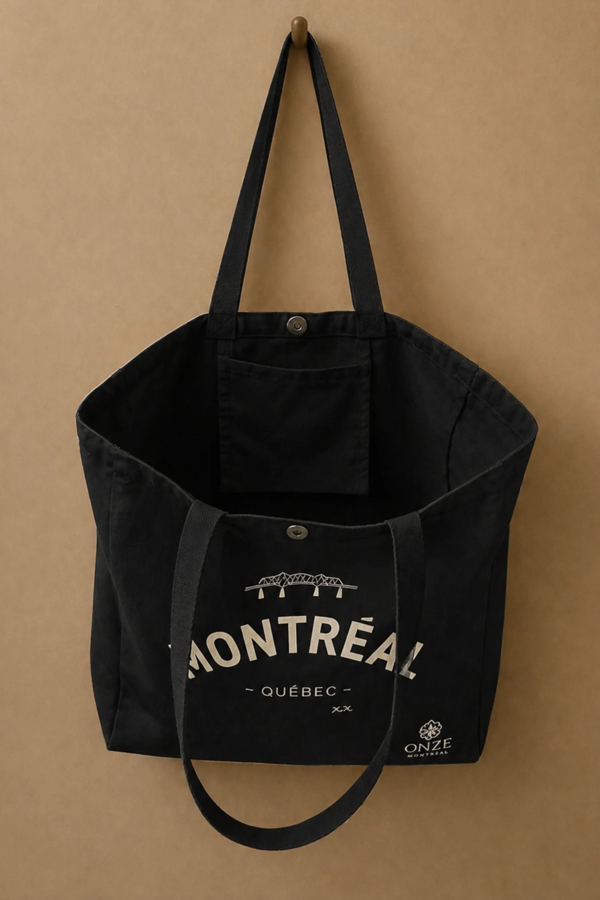 Tote Bag Montreal Quebec Illustration Canvas - Image 6