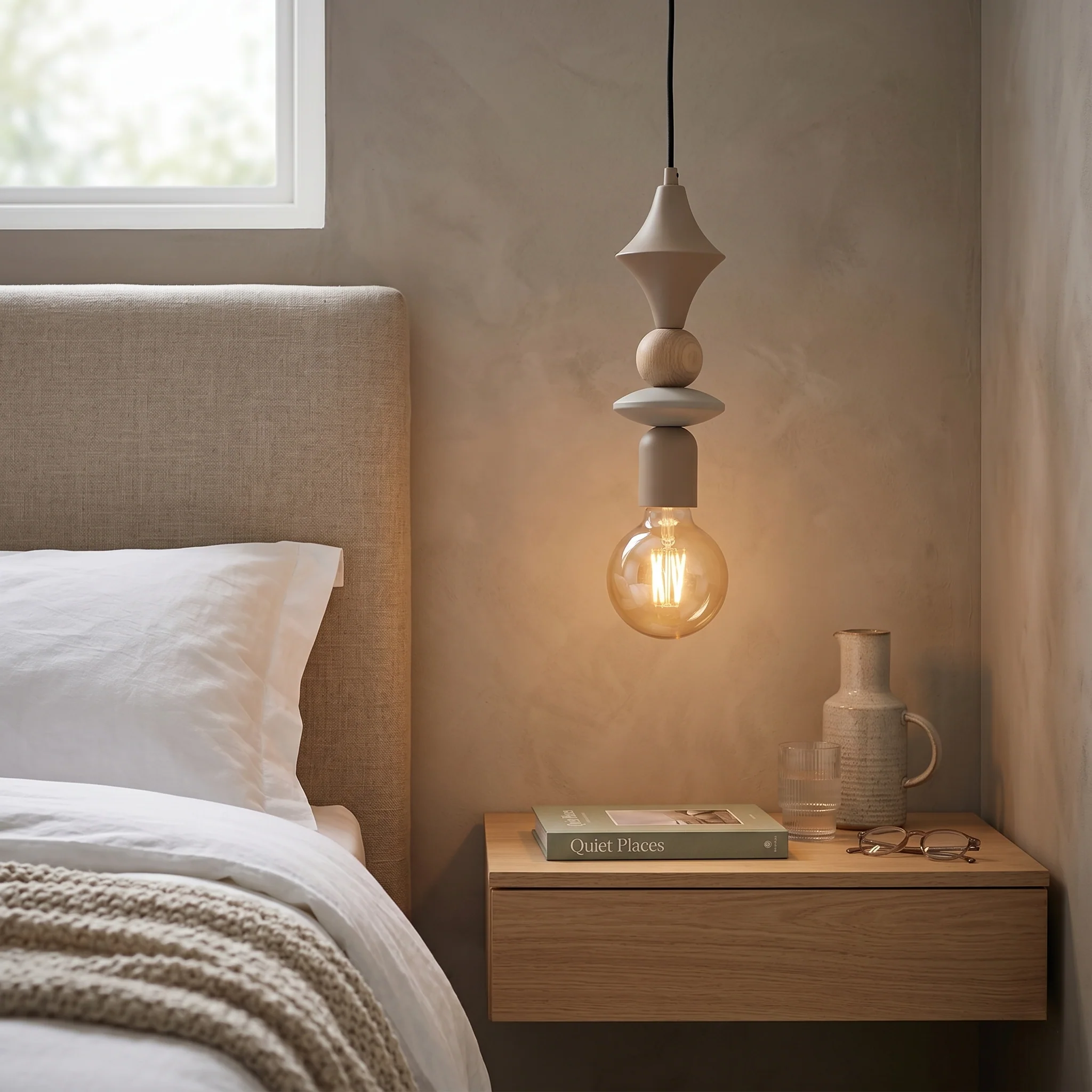 TOWER Wood Pendant Light for Kitchen Island, Bedside & Reading Nook - Image 4