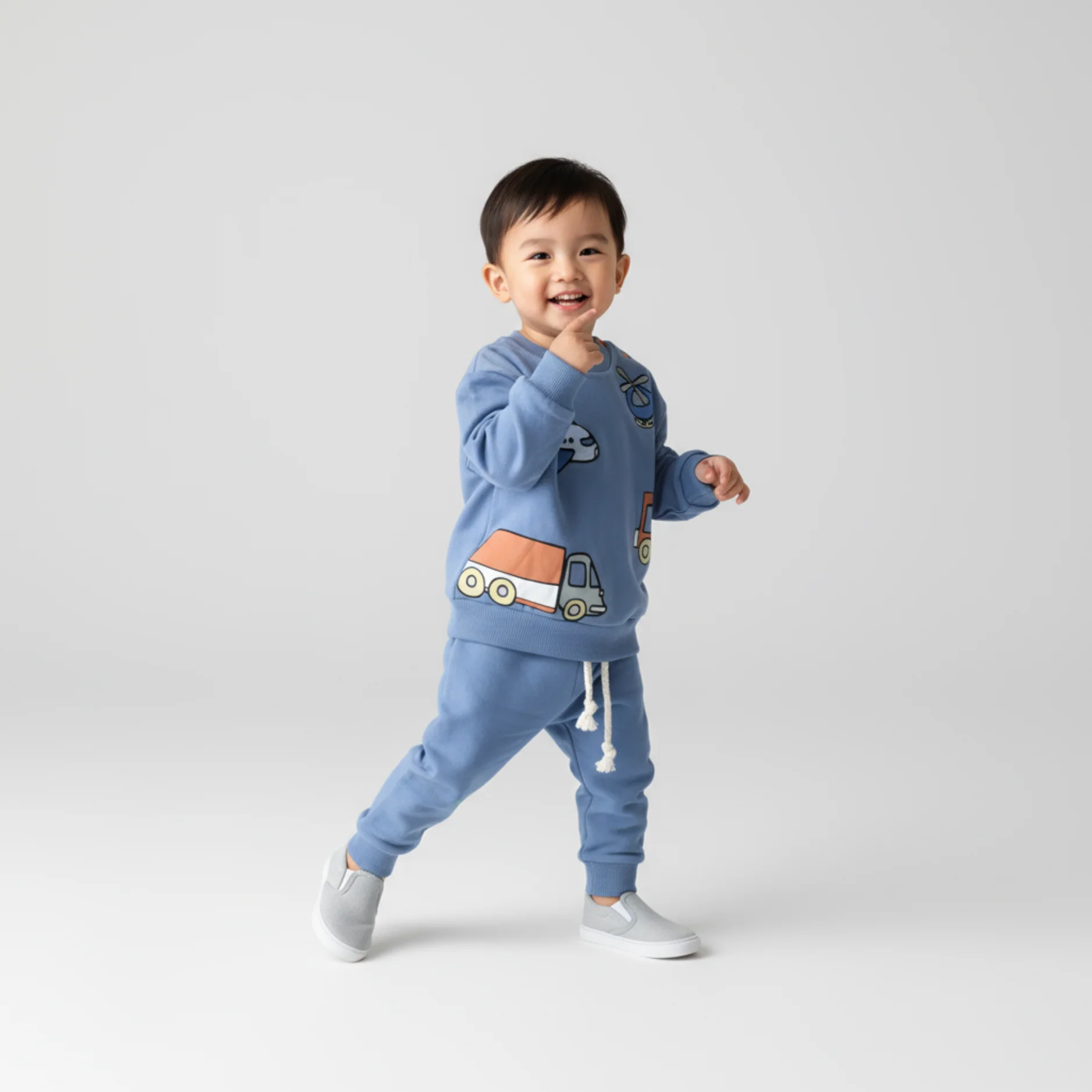 Travel Boy Cotton Joggers Set - Image 2