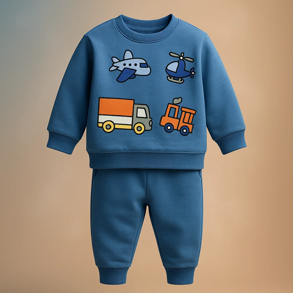 Travel Boy Cotton Joggers Set - Image 3