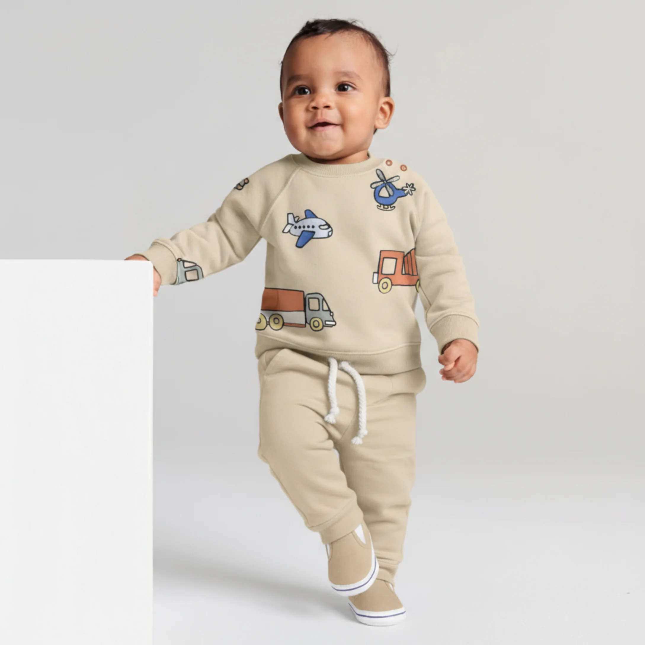 Travel Boy Cotton Joggers Set - Image 5